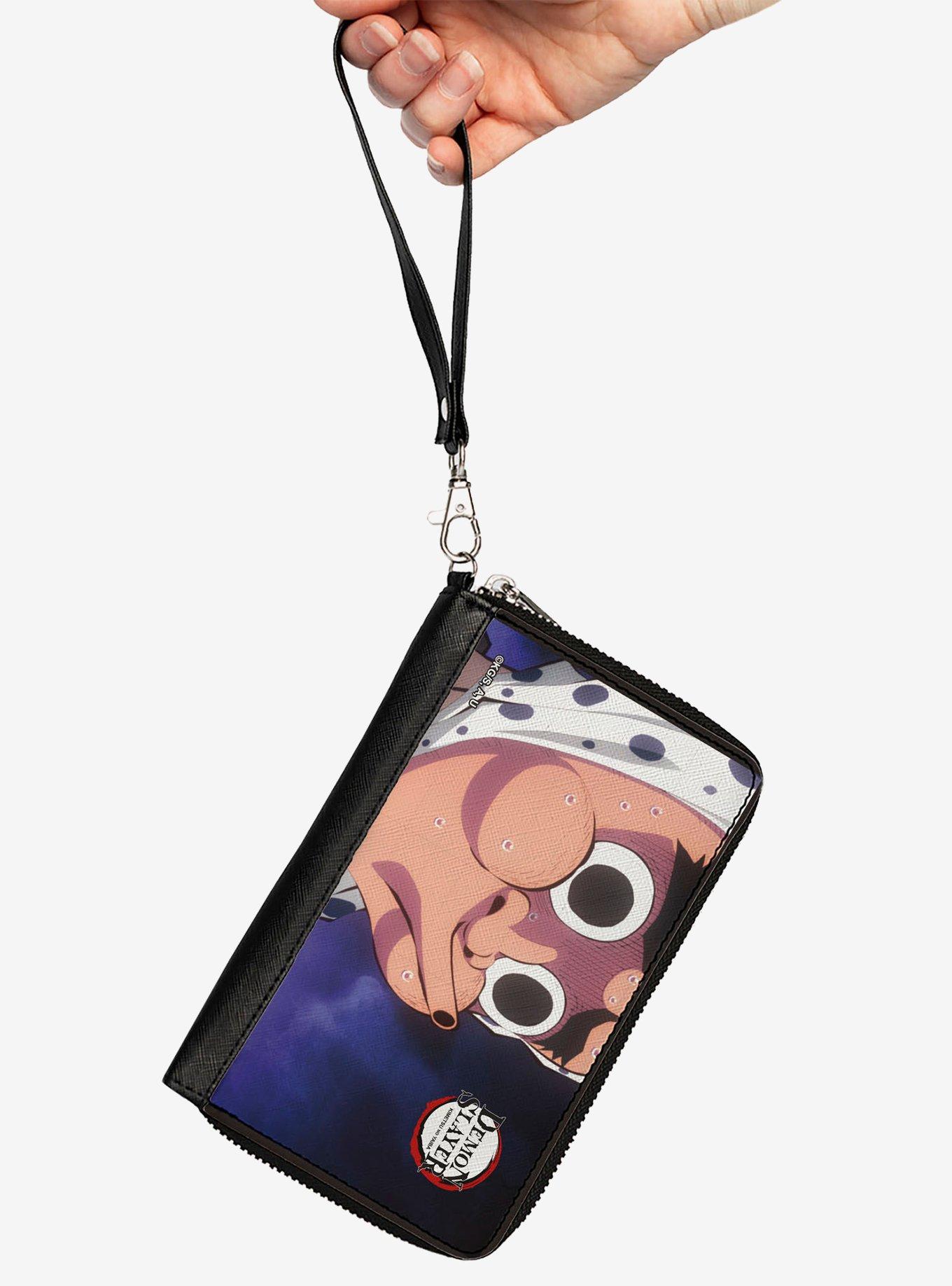 Demon Slayer Hotaru Hyottoko Mask Pose Close Up Zip Around Wallet, , hi-res