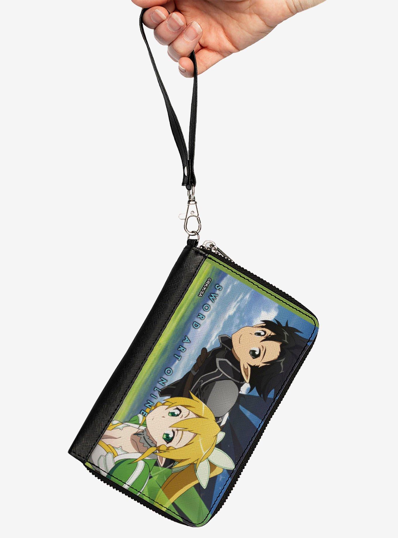 Sword Art Online Kirito & Leafa Floating Scene Zip Around Wallet, , hi-res