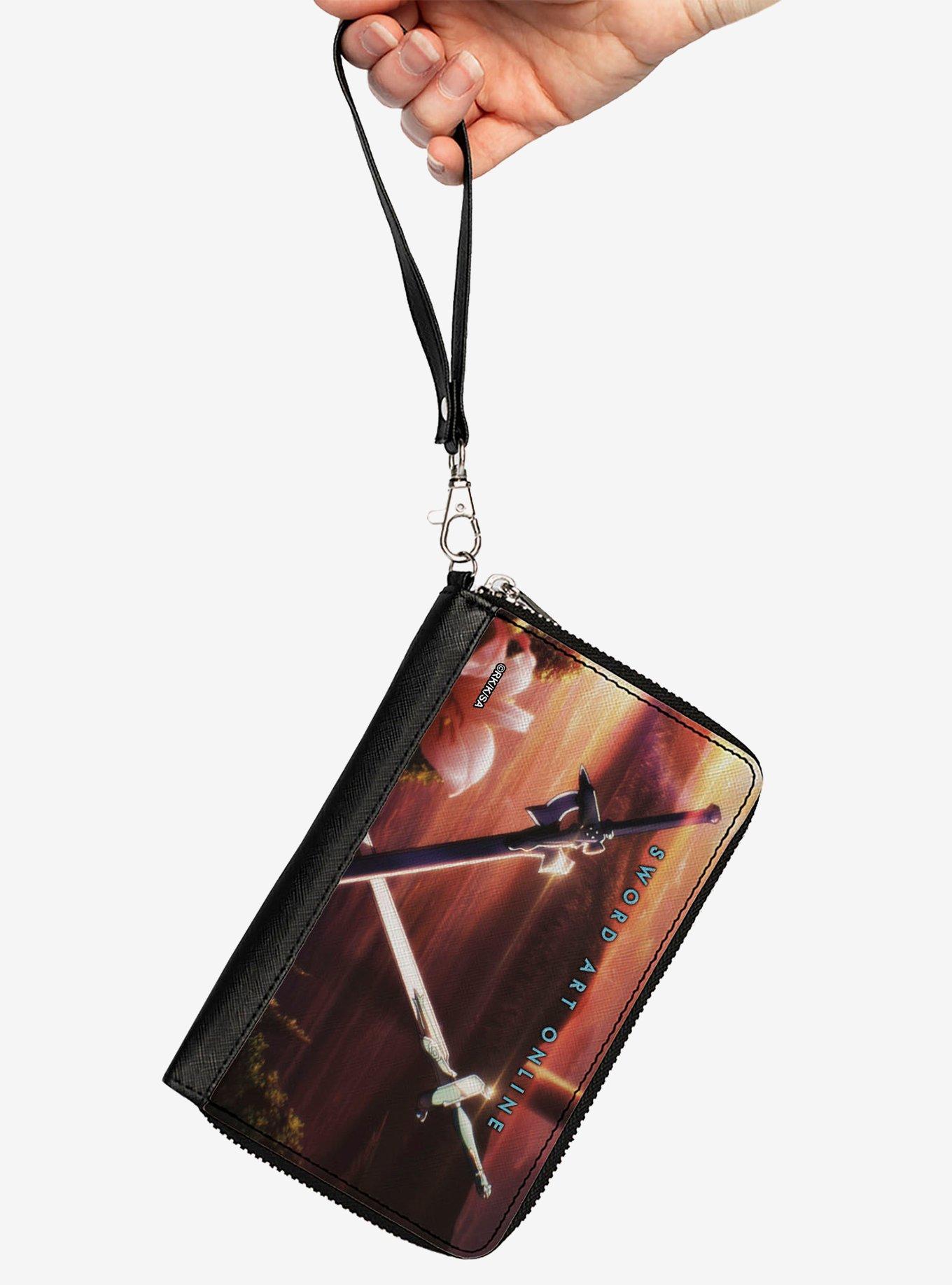 Sword Art Online Swords Scene & Title Zip Around Wallet, , hi-res