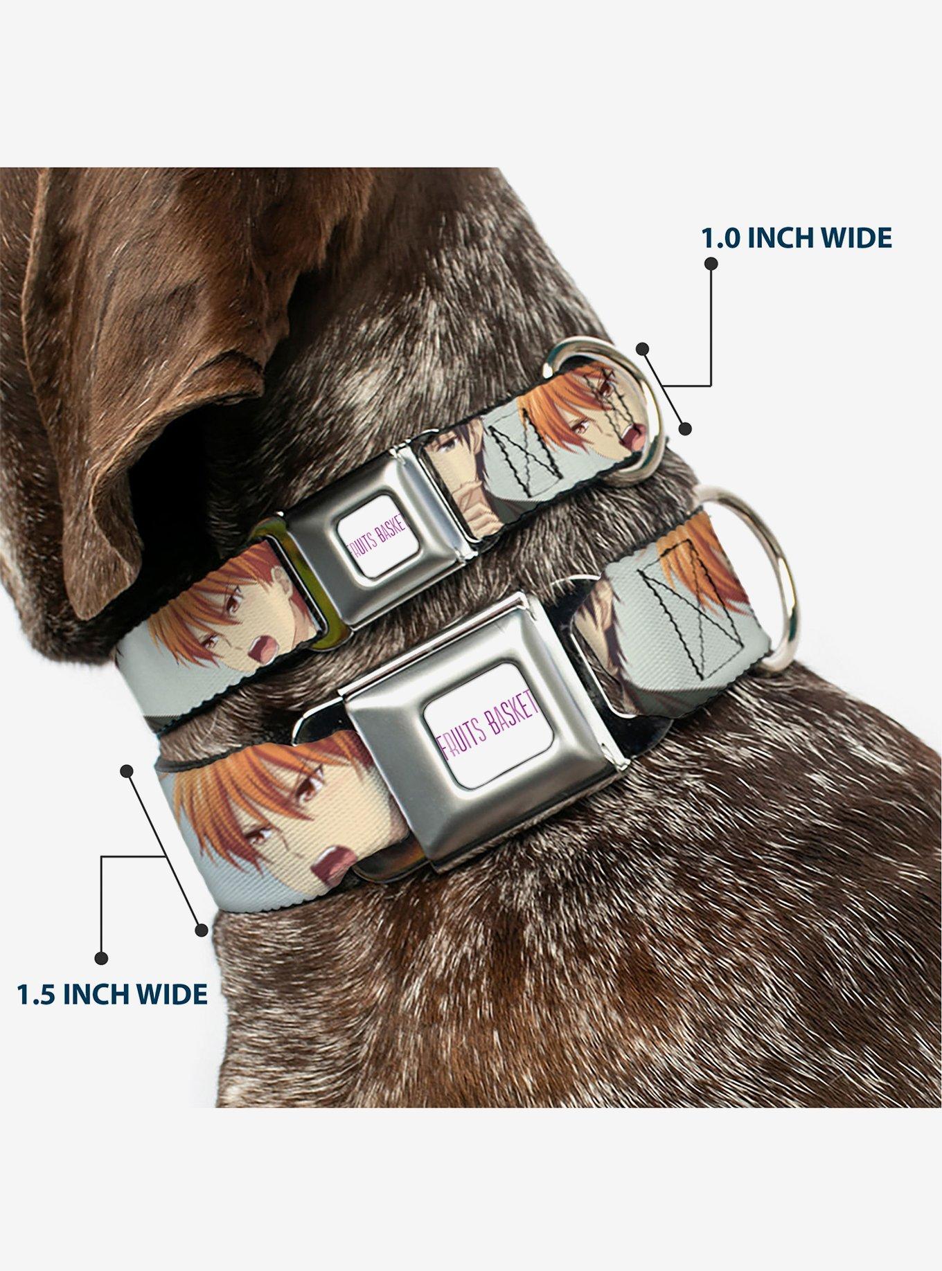 Fruits Basket Kyo Yuki Shigure Group Faces Seatbelt Buckle Dog Collar, , hi-res