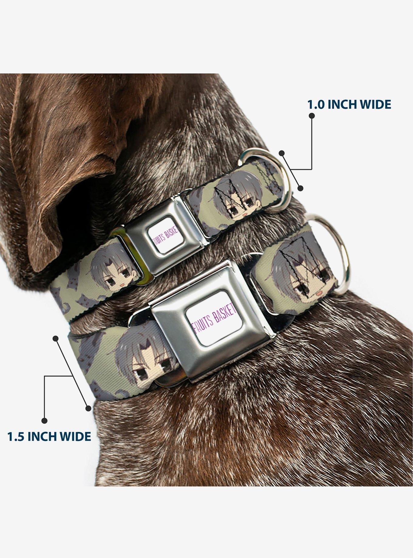Fruits Basket Chibi Shigure & Dog Scattered Seatbelt Buckle Dog Collar, , hi-res