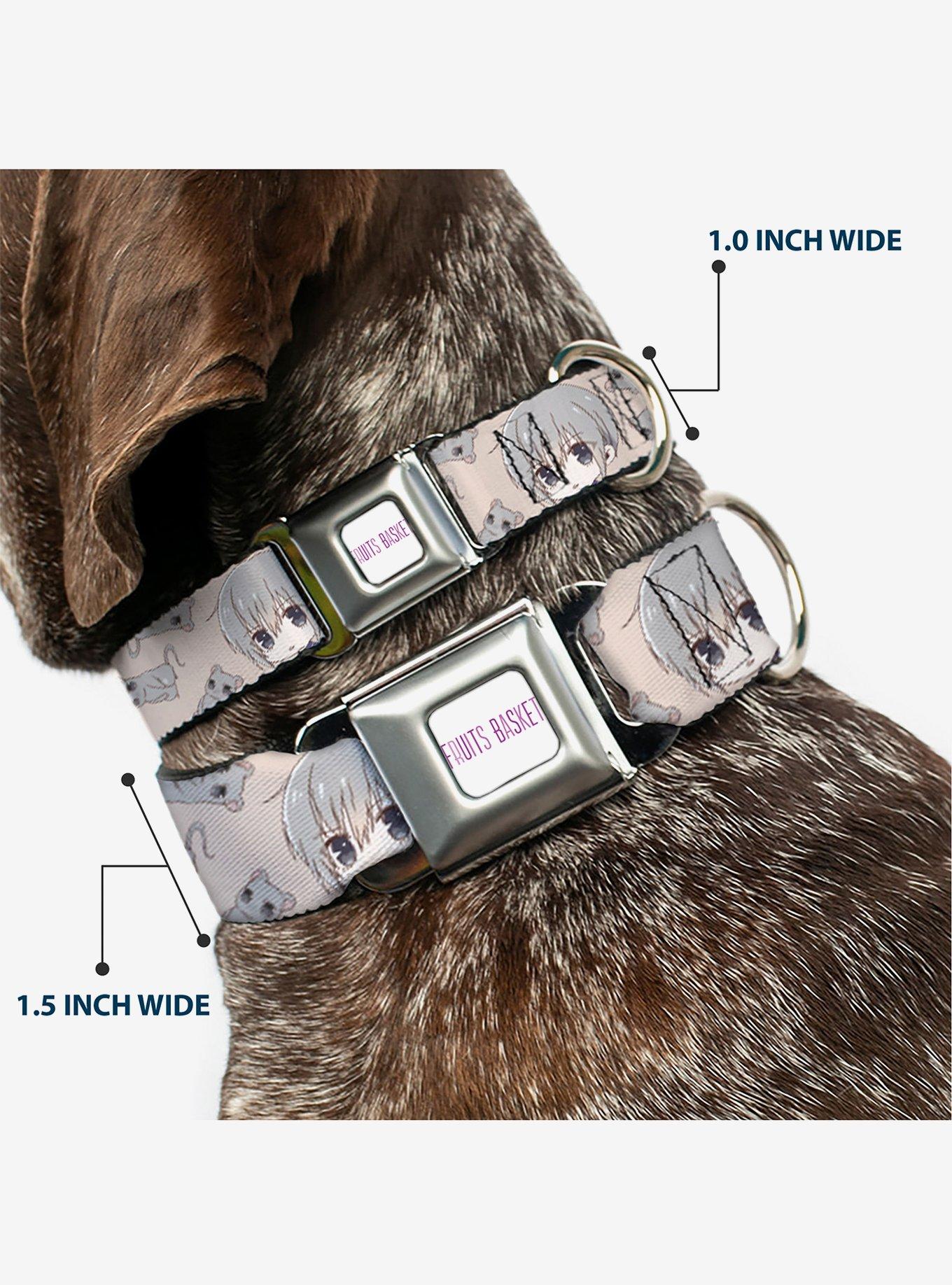 Fruits Basket Chibi Yuki & Rat Scattered Seatbelt Buckle Dog Collar, , hi-res