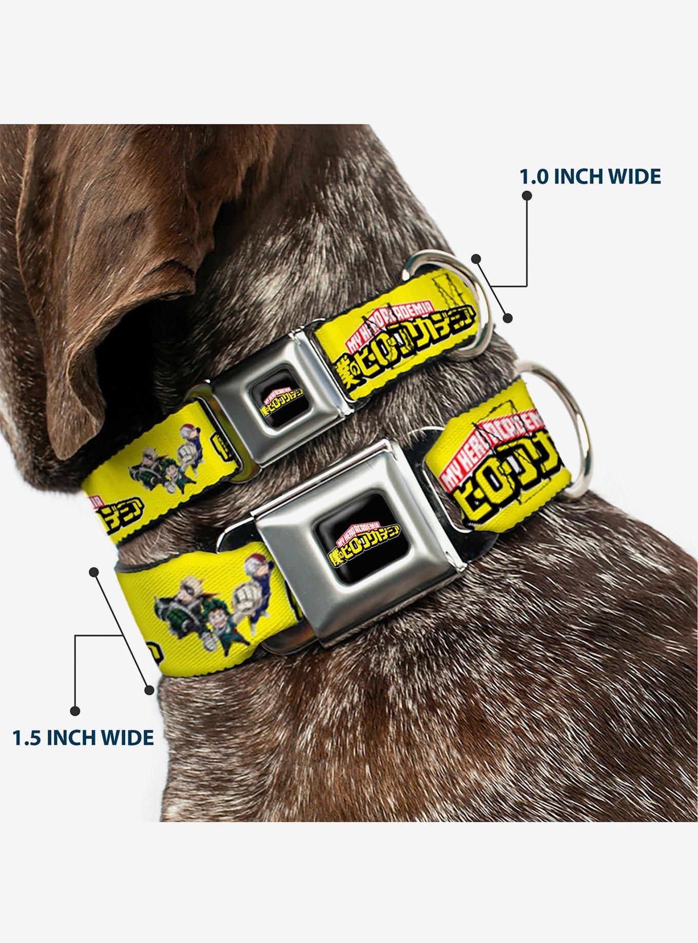 My Hero Academia Character Trio Pose & Title Seatbelt Buckle Dog Collar, , hi-res