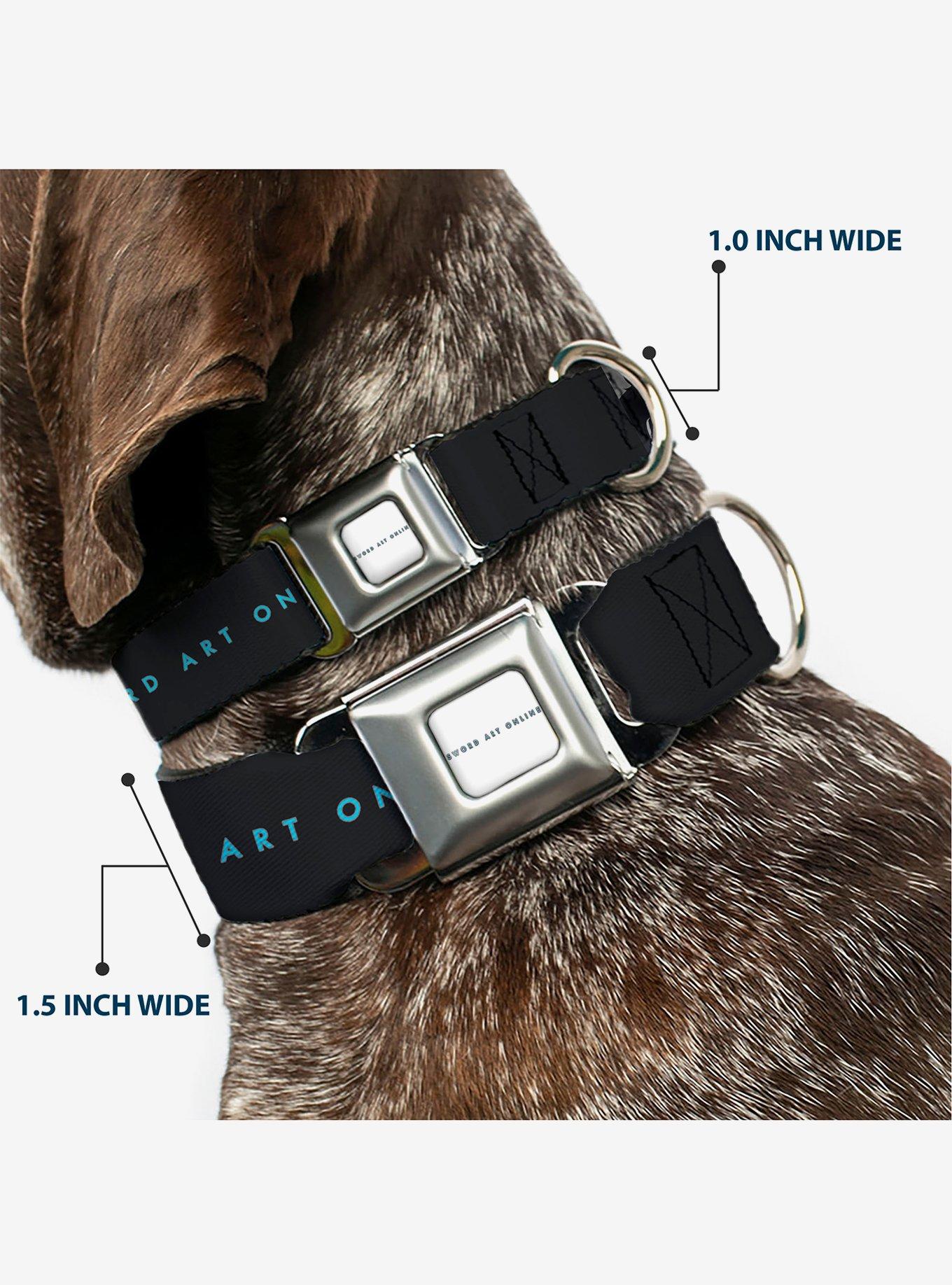 Sword Art Online Kirito & Asuna Swords Pose & Logo Seatbelt Buckle Dog Collar, , hi-res