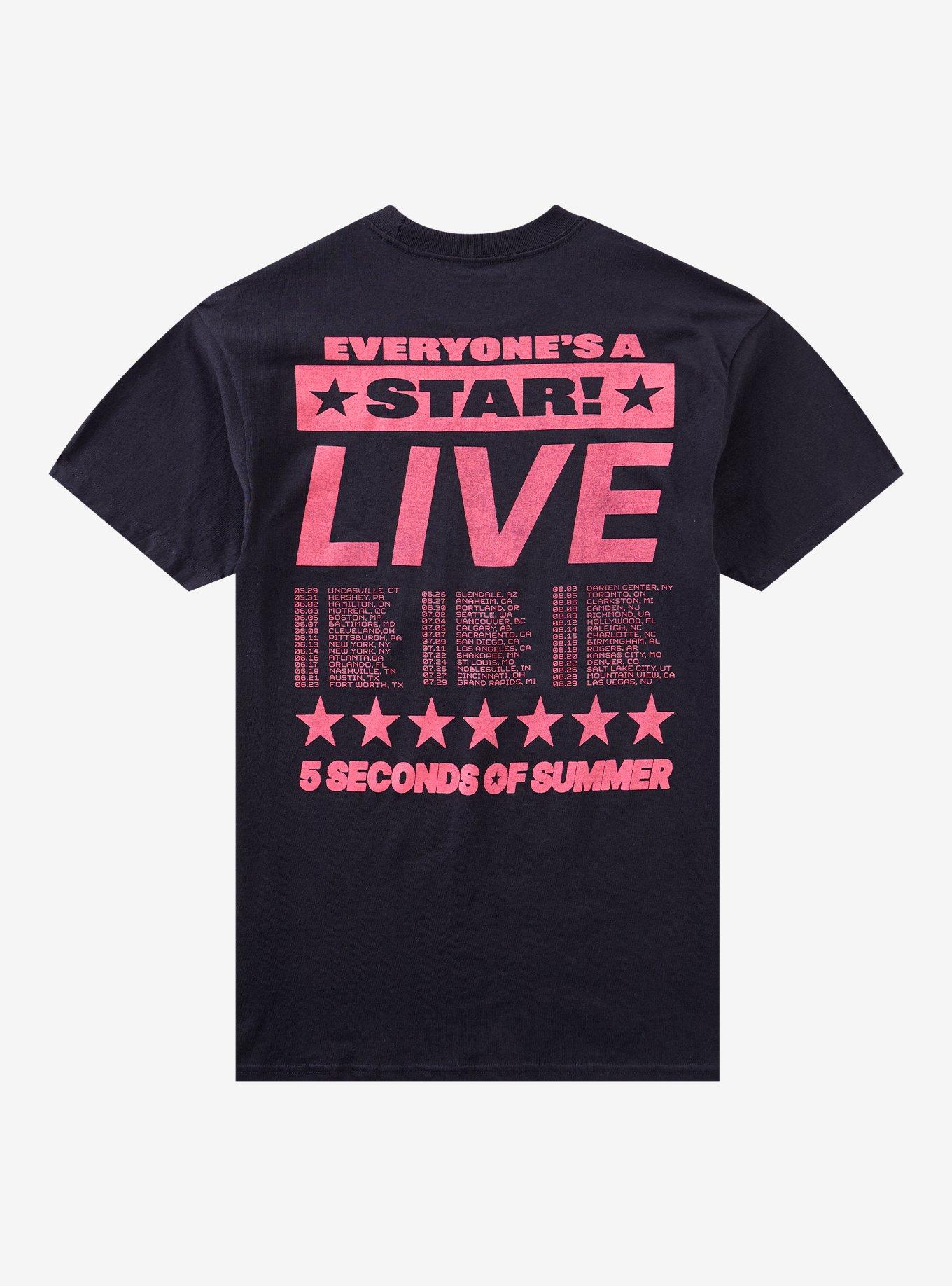 5 Seconds Of Summer Everyone's A Star Tour T-Shirt, , hi-res
