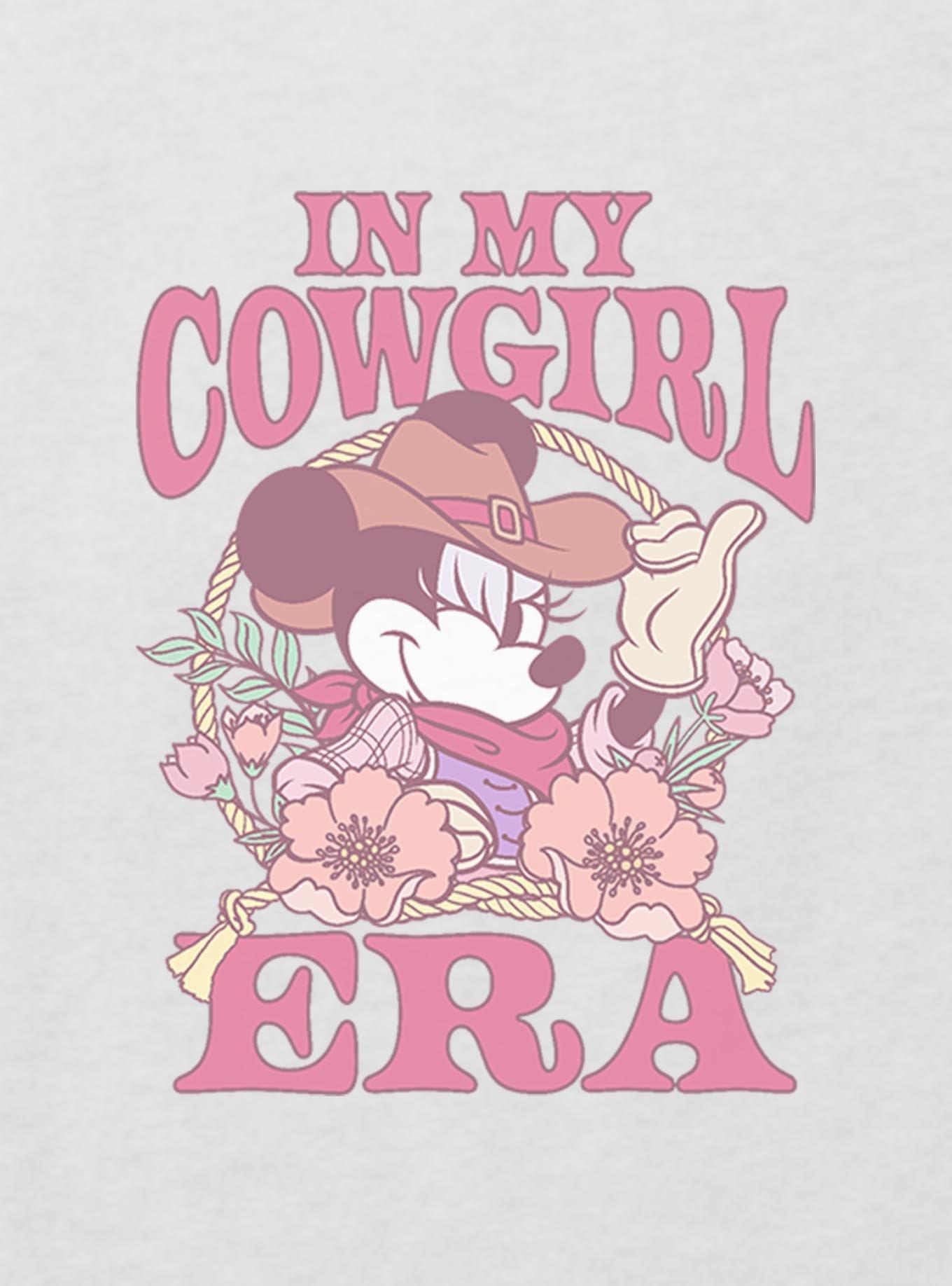 Disney Minnie Mouse In My Cowgirl Era Youth Girls Boxy Crop T-Shirt, , hi-res