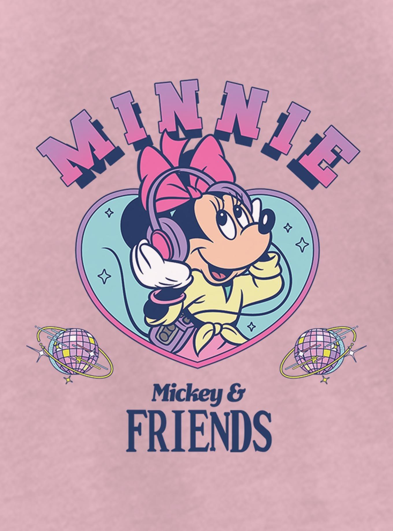 Disney Mickey & Friends Minnie Mouse With Headphones Youth Girls T-Shirt, , hi-res