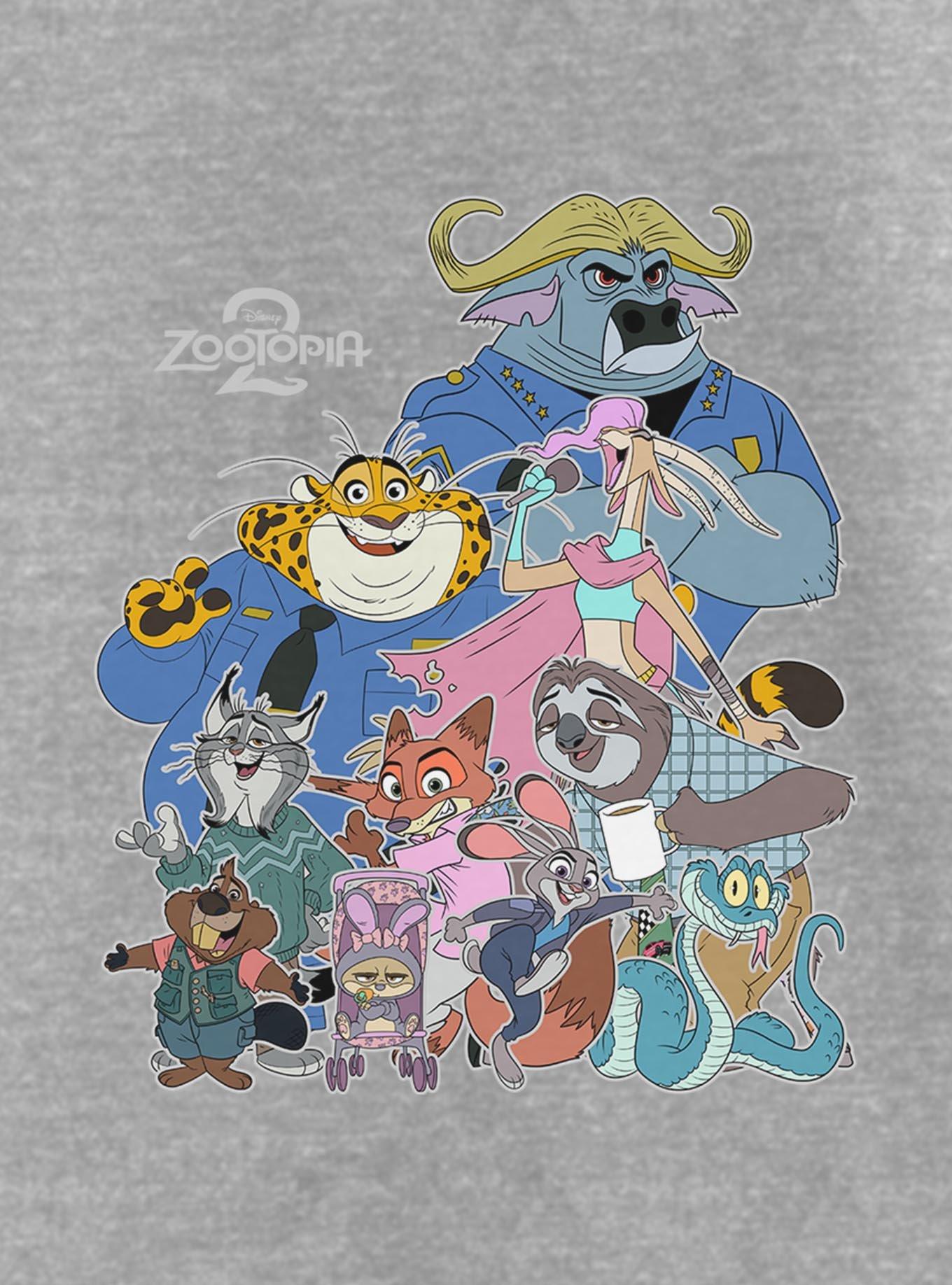 Disney Pixar Zootopia 2 Many Wild Animals Youth Girls T-Shirt, , hi-res