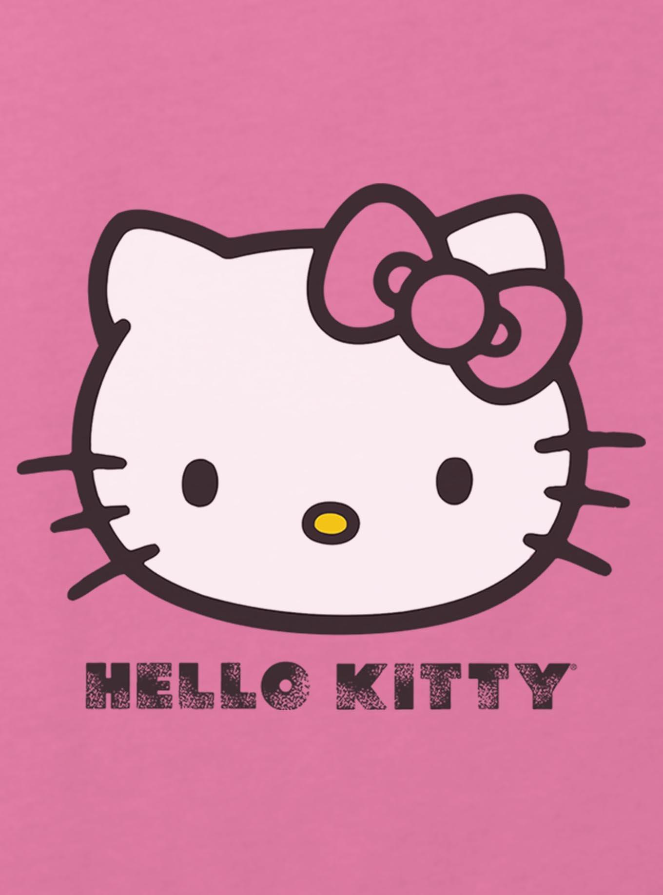 Hello Kitty Big Face Kitty Youth Girls Boxy Crop T-Shirt, , hi-res