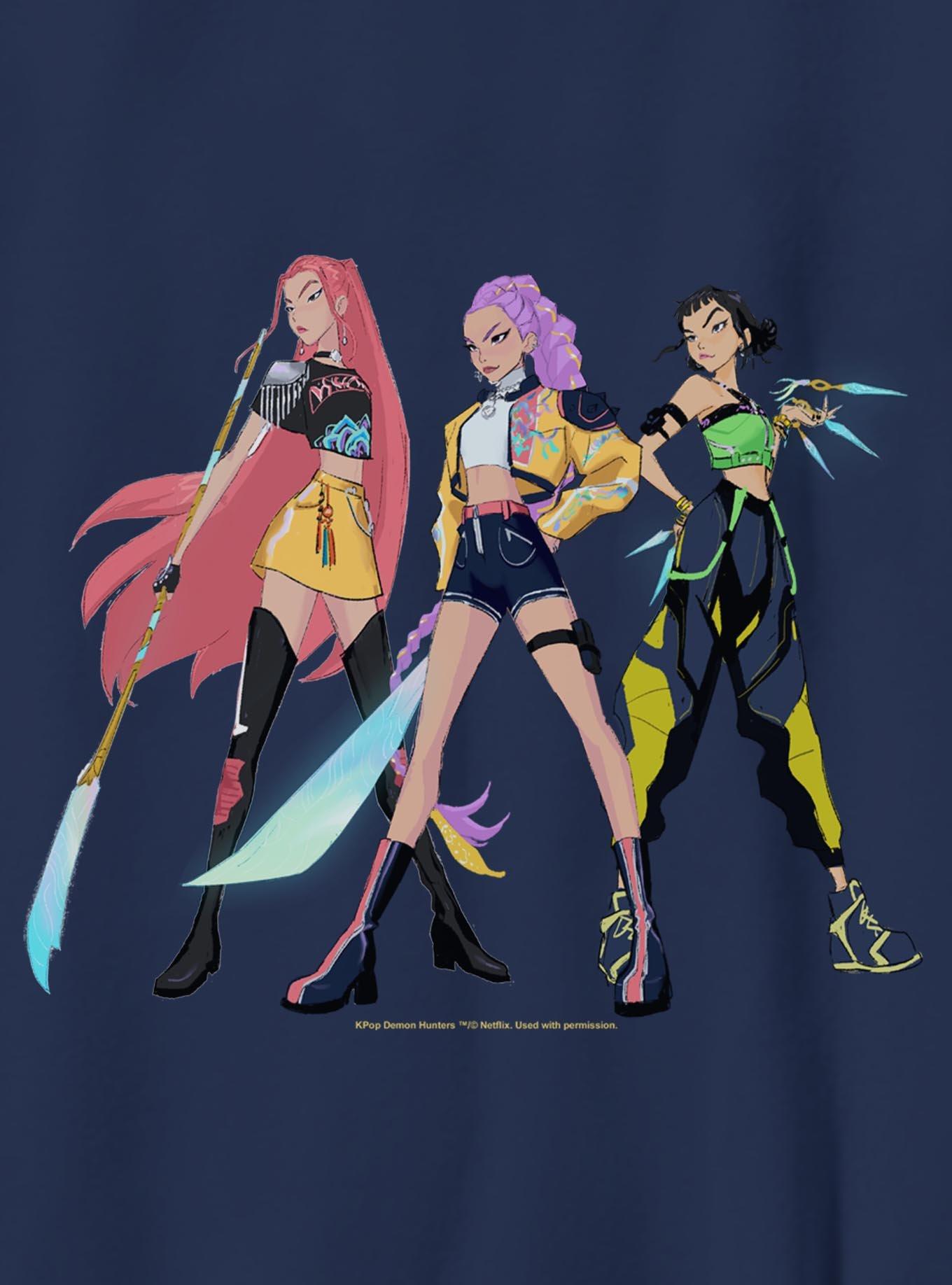 KPop Demon Hunters Fighting Pose Youth T-Shirt, , hi-res