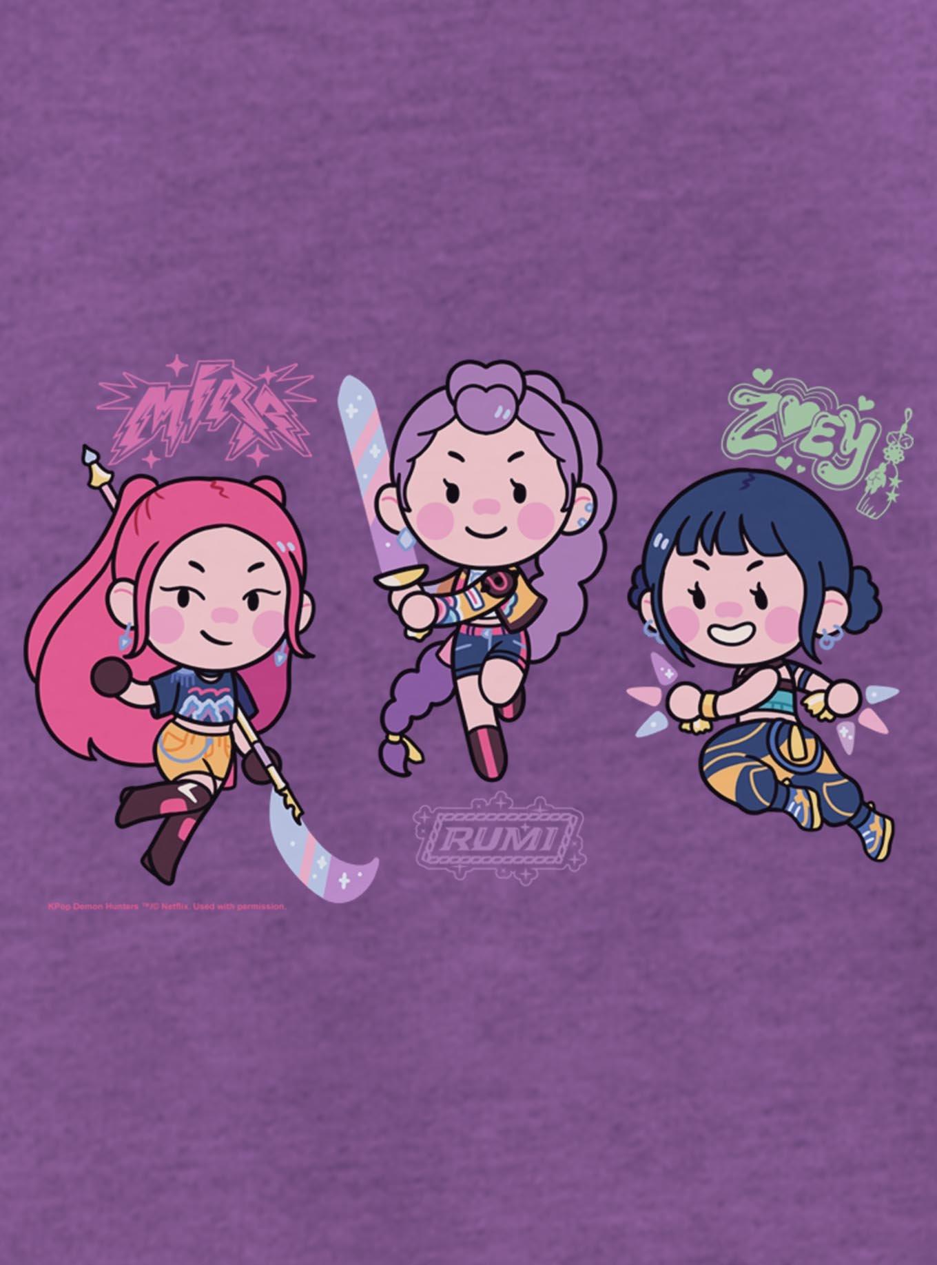 KPop Demon Hunters Chibi Fighting Stance Youth Girls T-Shirt, , hi-res