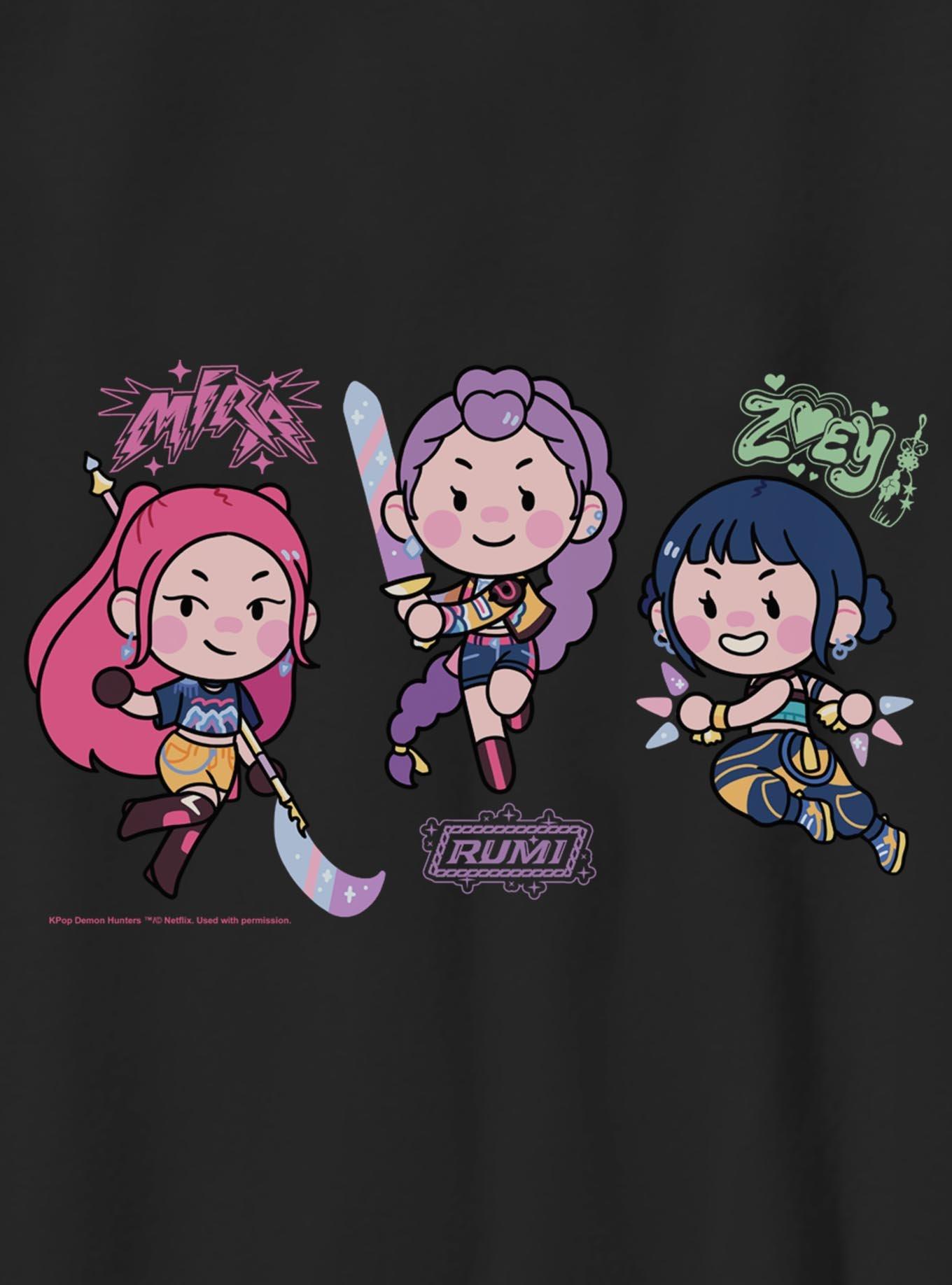 KPop Demon Hunters Chibi Fighting Stance Youth T-Shirt, , hi-res