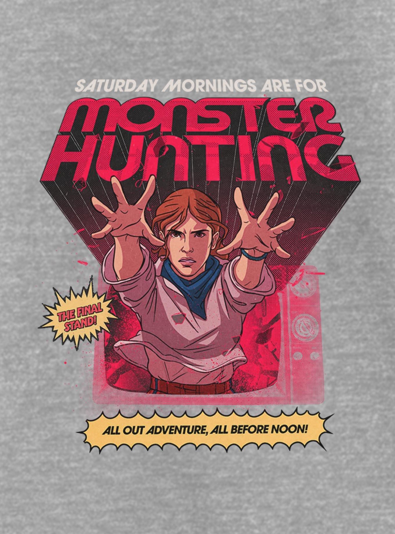 Stranger Things Sunday Mornings Are For Monster Hunting Youth Girls T-Shirt, , hi-res