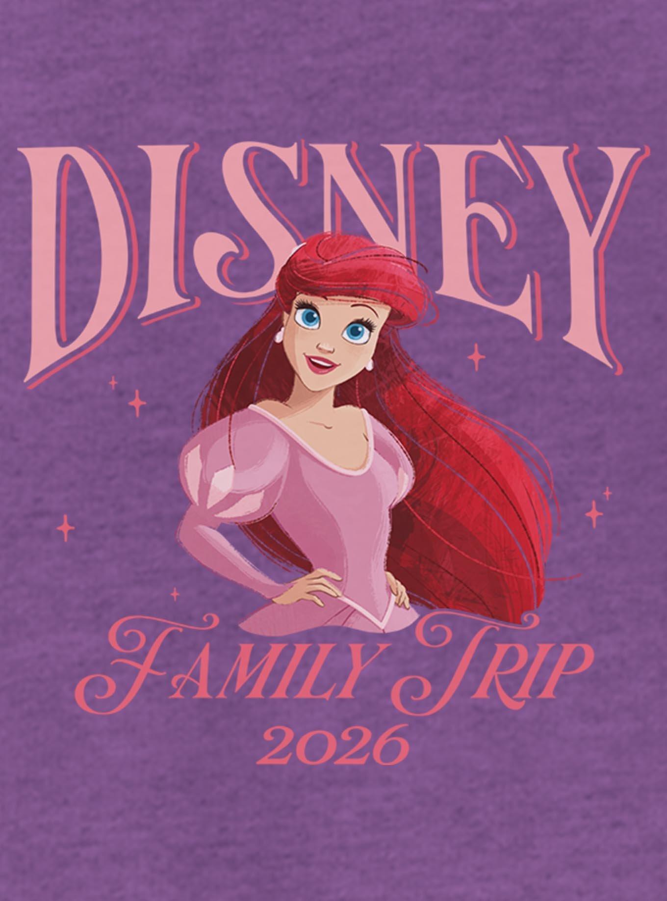 Disney Princesses Ariel Family Trip 2026 Youth Girls T-Shirt, , hi-res