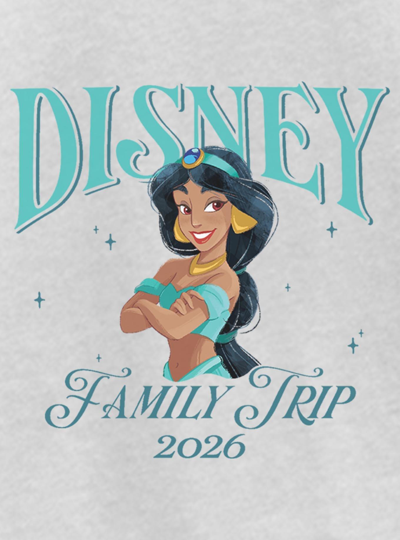 Disney Princesses Jasmine Family Trip 2026 Youth Girls T-Shirt, , hi-res
