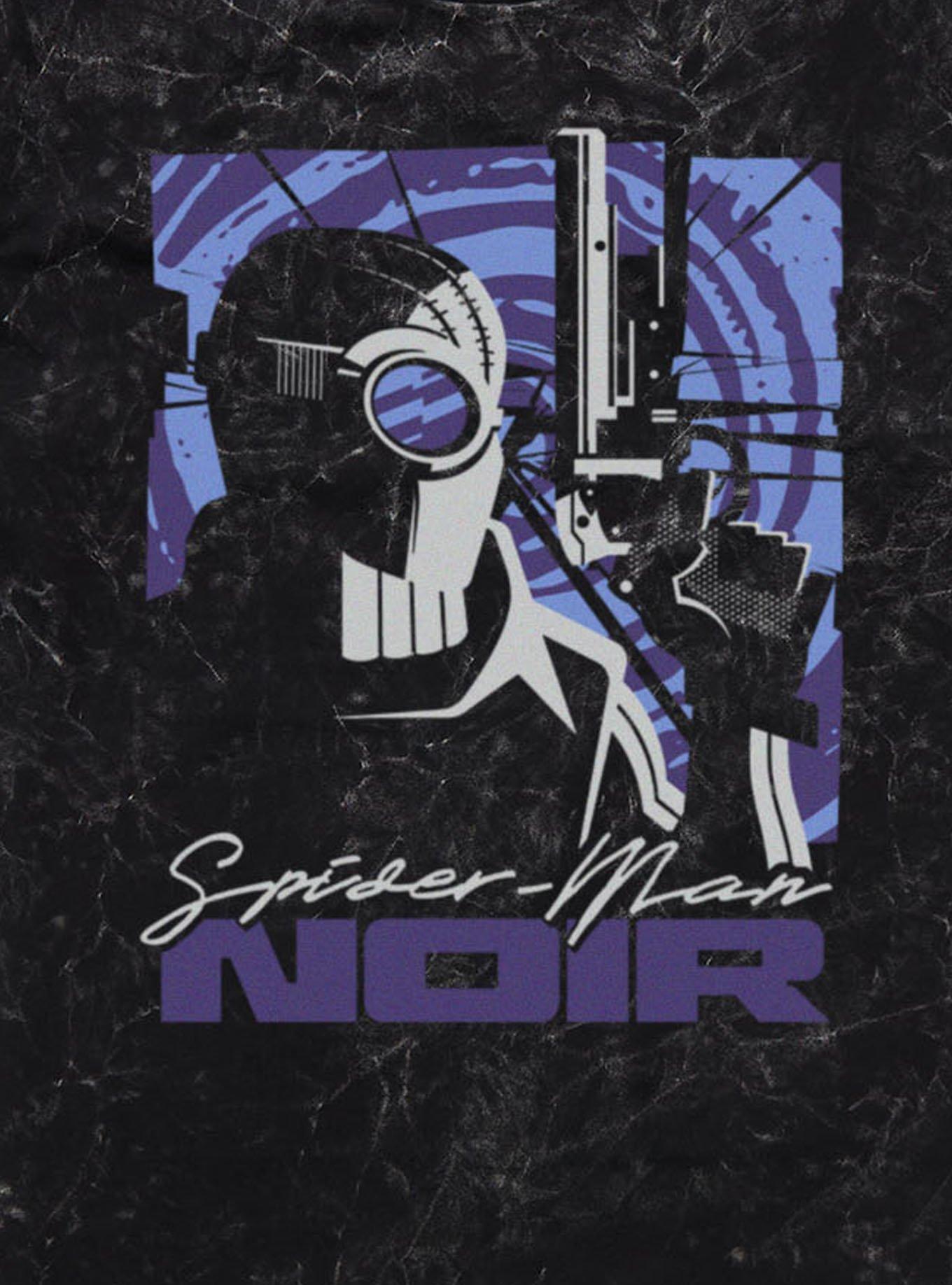 Marvel Spider-Man Noir Sense The Warp Mineral Wash T-Shirt