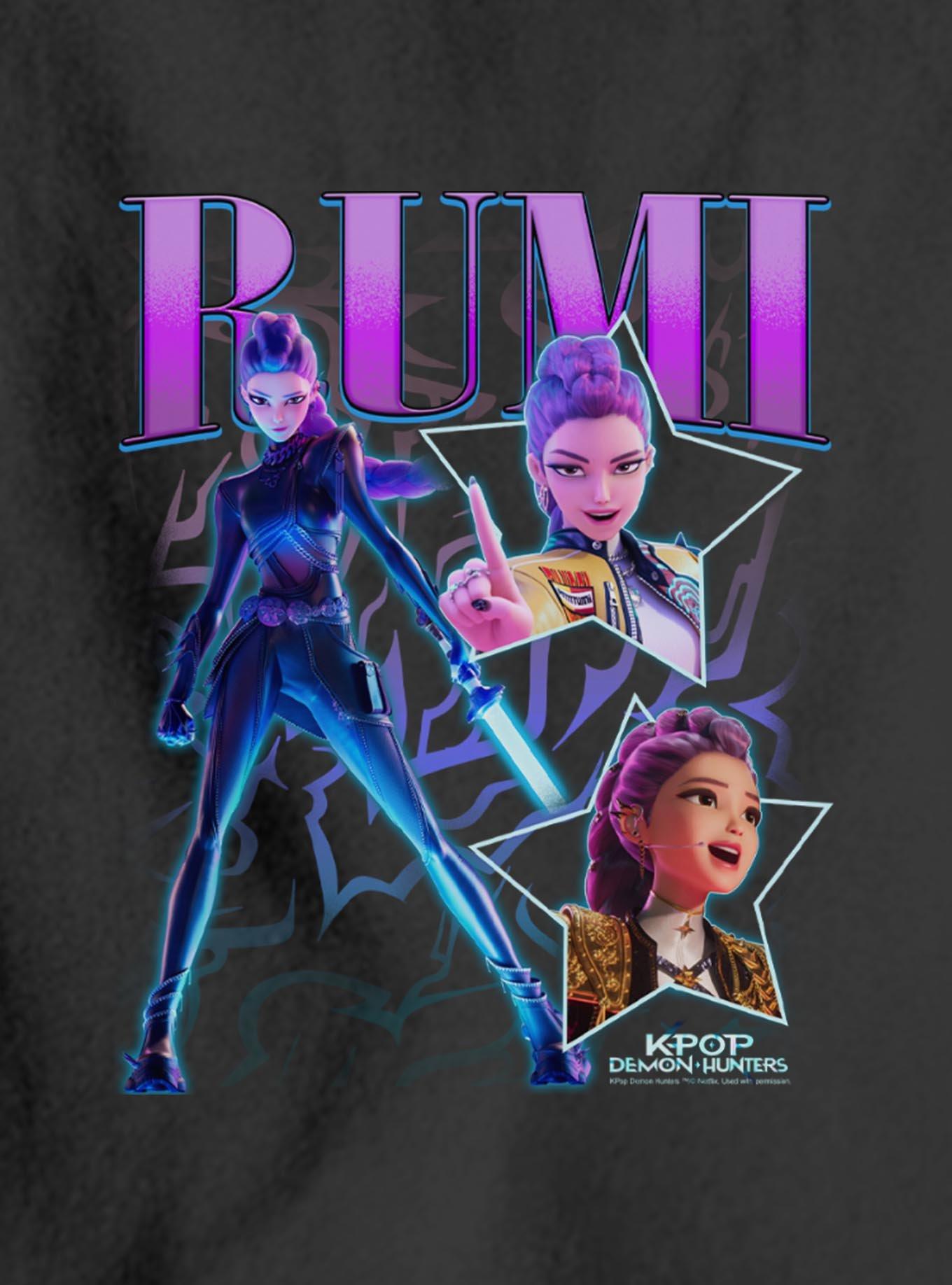 KPop Demon Hunters Rumi Star Collage Youth Hoodie, , hi-res