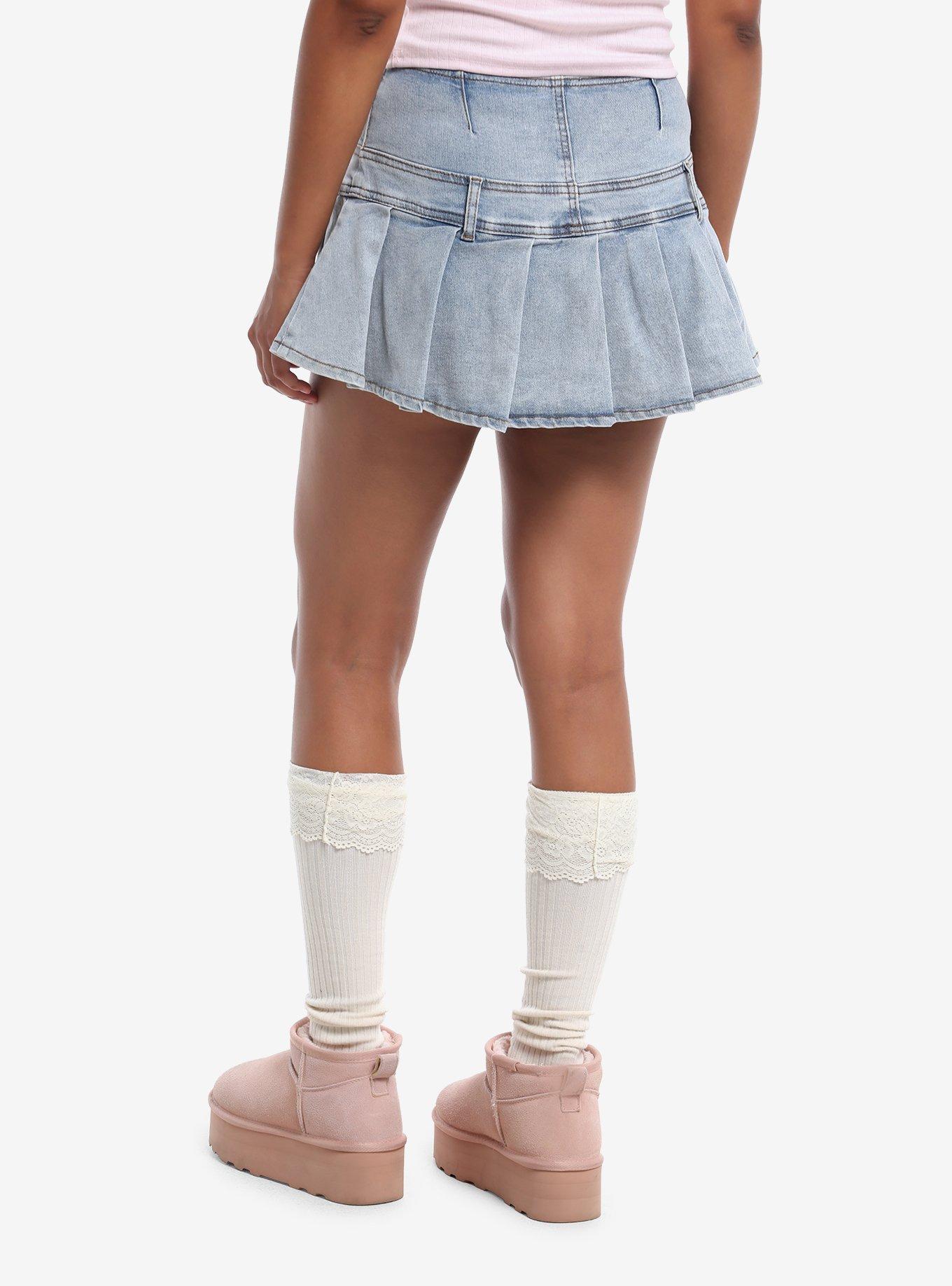 Sweet Society Pleated Skort With Heart Plush Charm, , hi-res