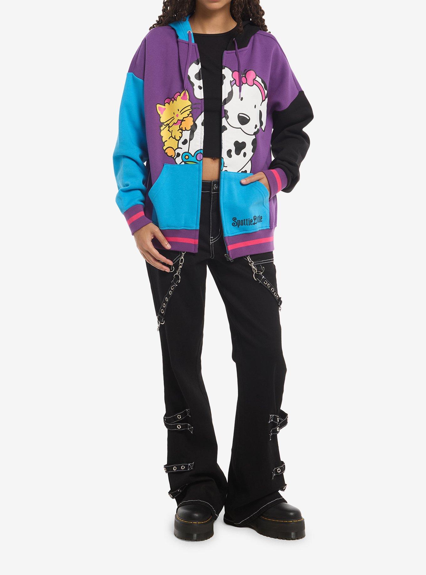 Spottie Dottie Color-Block Girls Hoodie, MULTI, alternate - view 3