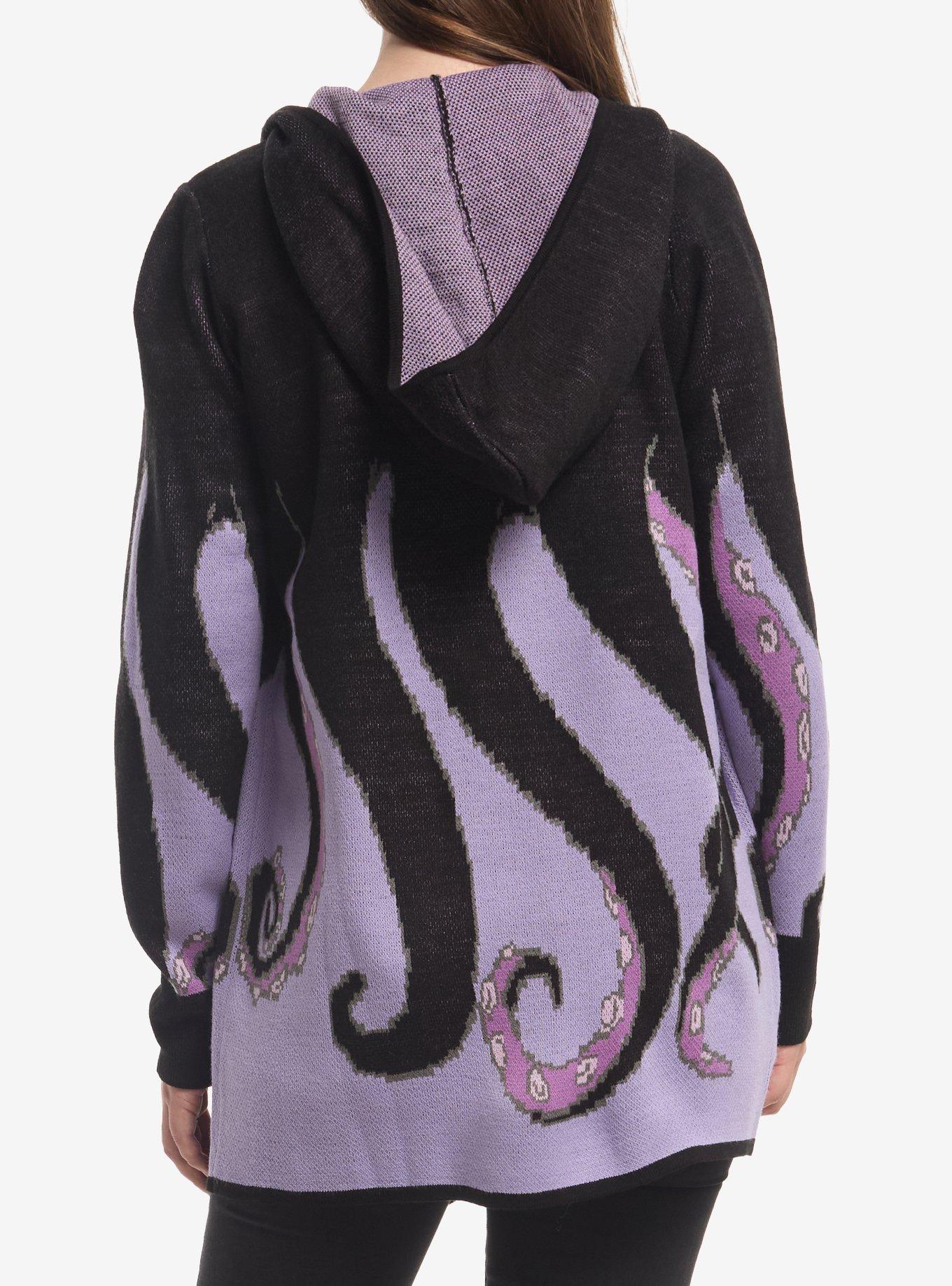 Disney The Little Mermaid Ursula Girls Hooded Open Cardigan, MULTI, alternate - view 3
