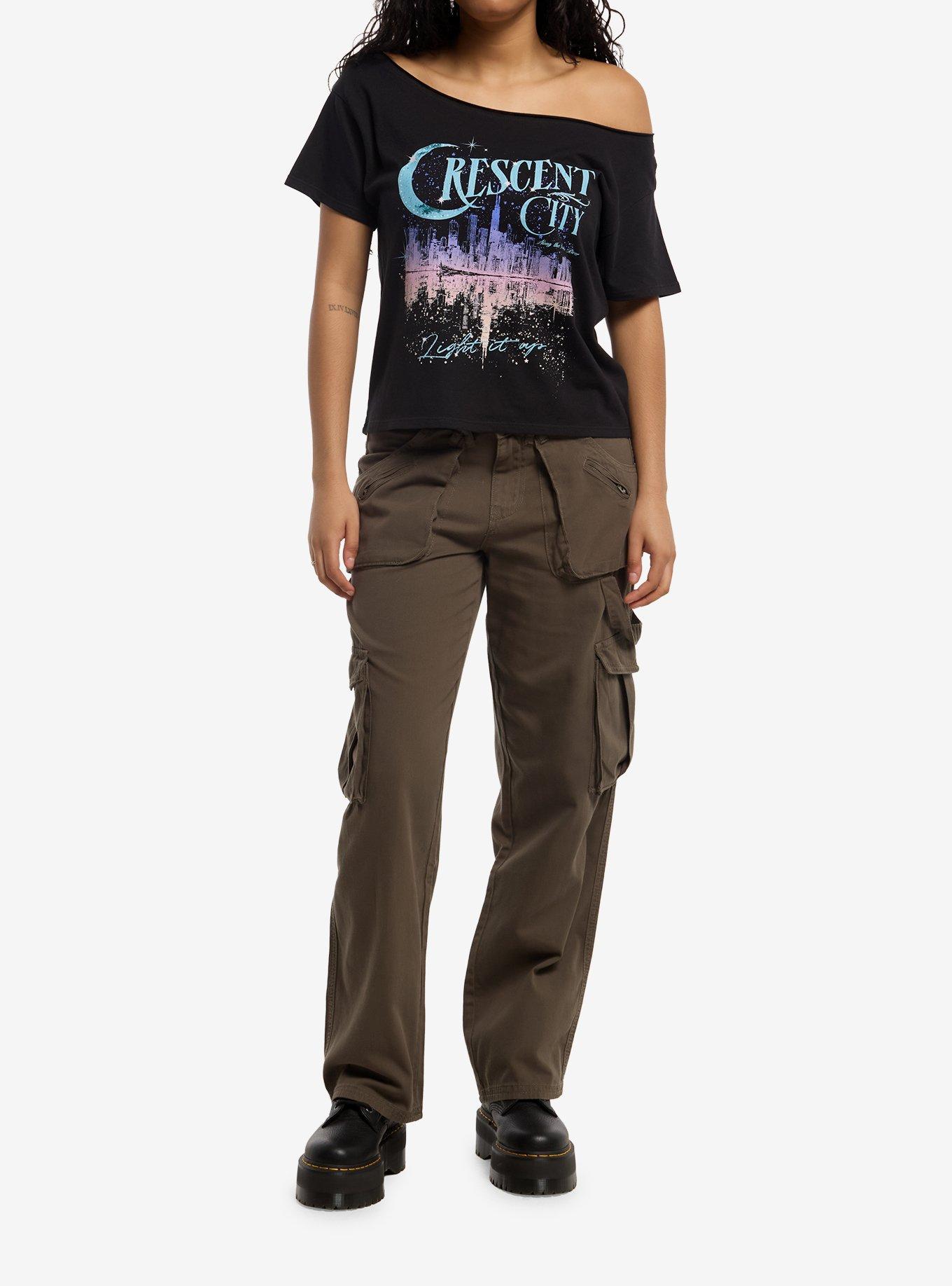 Crescent City Light It Up Girls Off-Shoulder T-Shirt, , hi-res