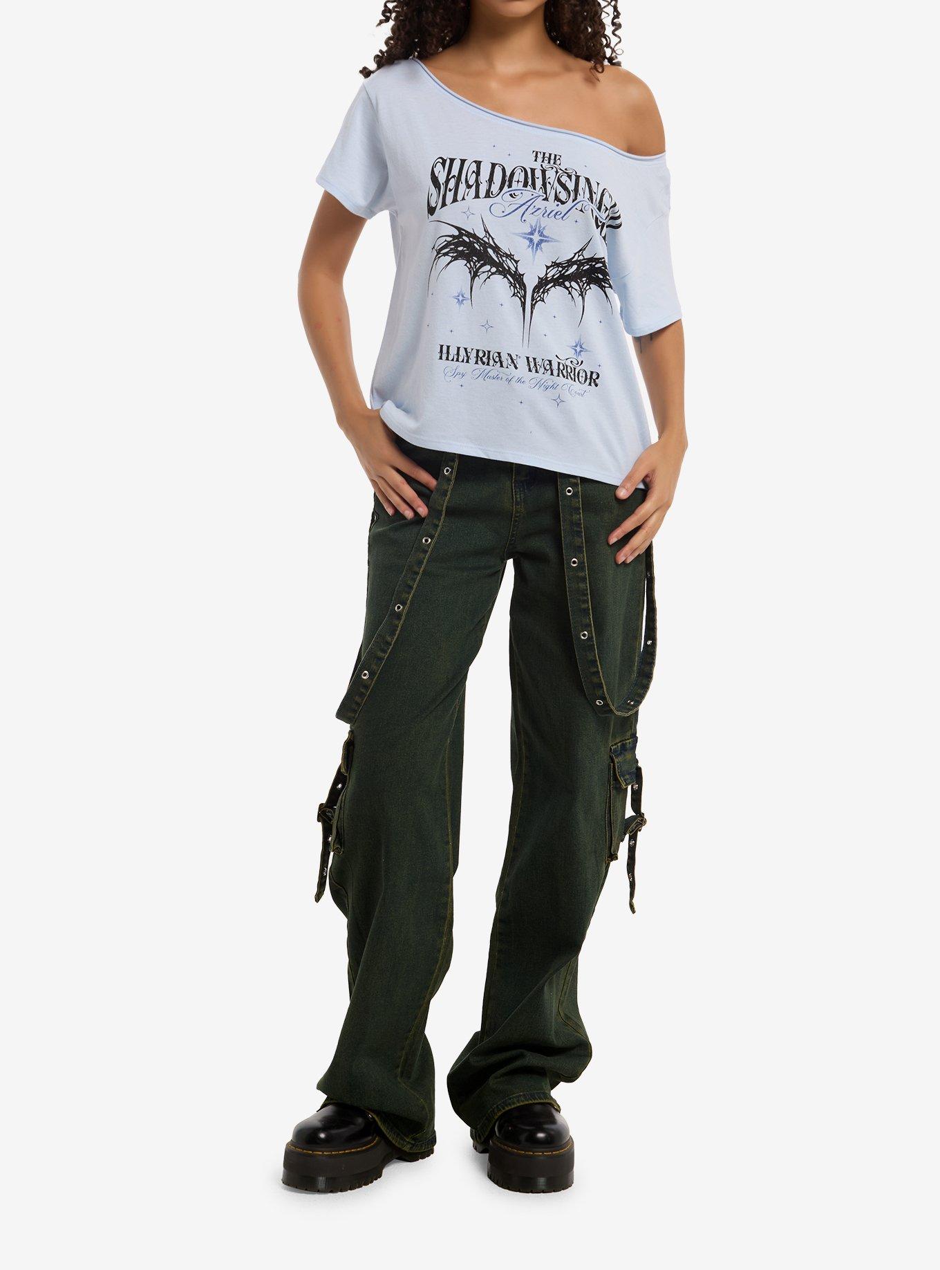 A Court Of Thorns And Roses Azriel Girls Off-Shoulder T-Shirt, BLACK, alternate - view 3