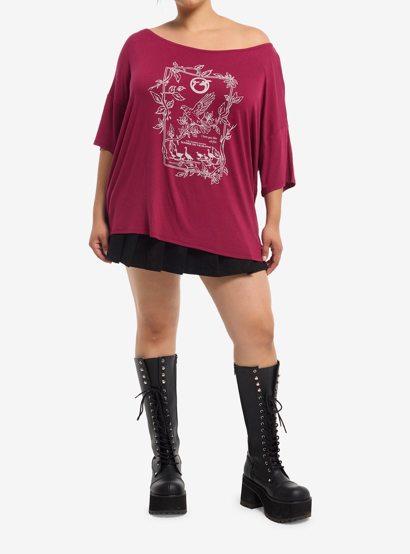 The Hunger Games: Sunrise On The Reaping Lenore Dove Girls Off-Shoulder Top Plus Size, SILVER, alternate - view 2