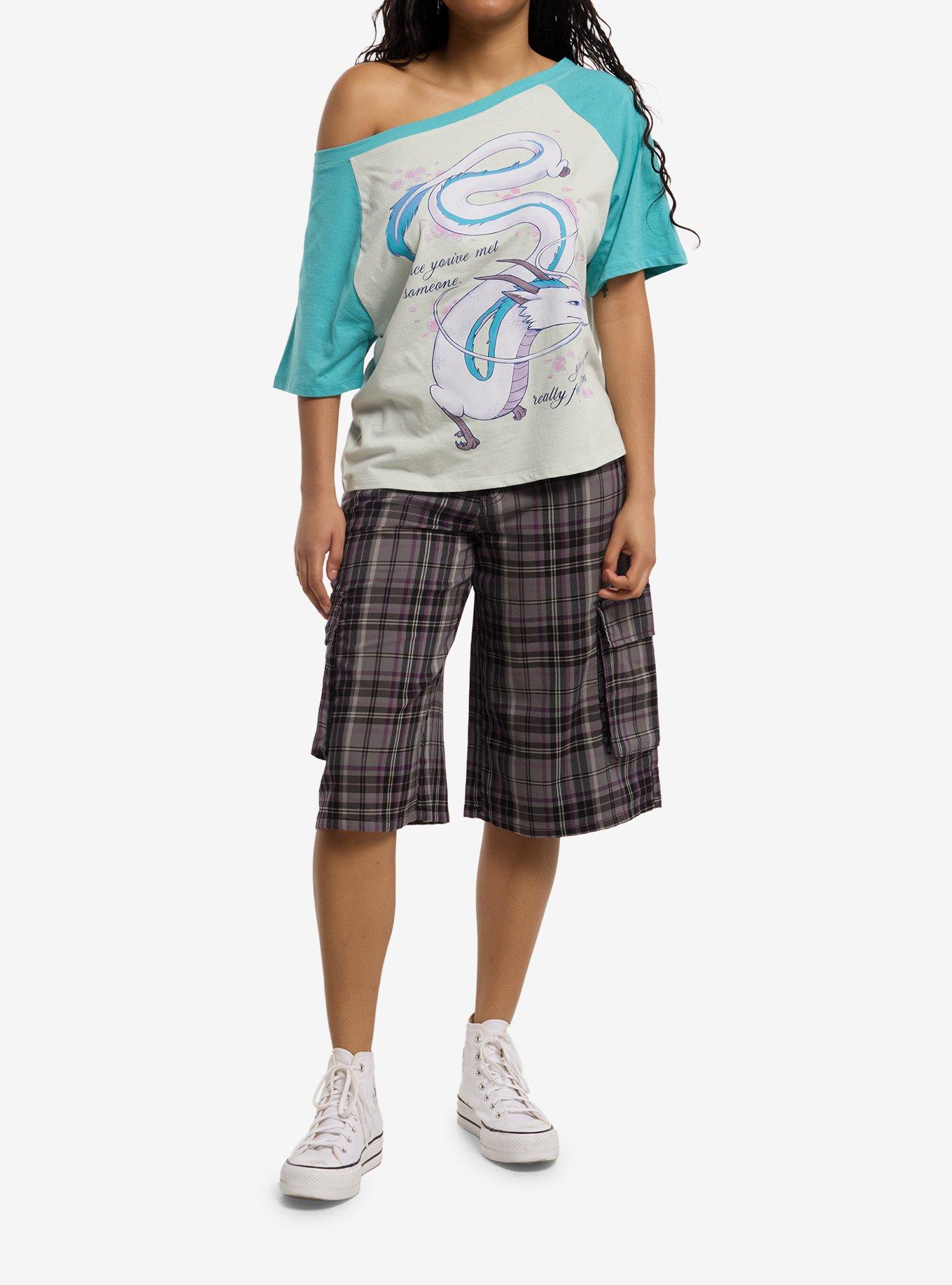 Studio Ghibli&reg; Spirited Away Haku Girls Off-Shoulder Raglan T-Shirt, , hi-res