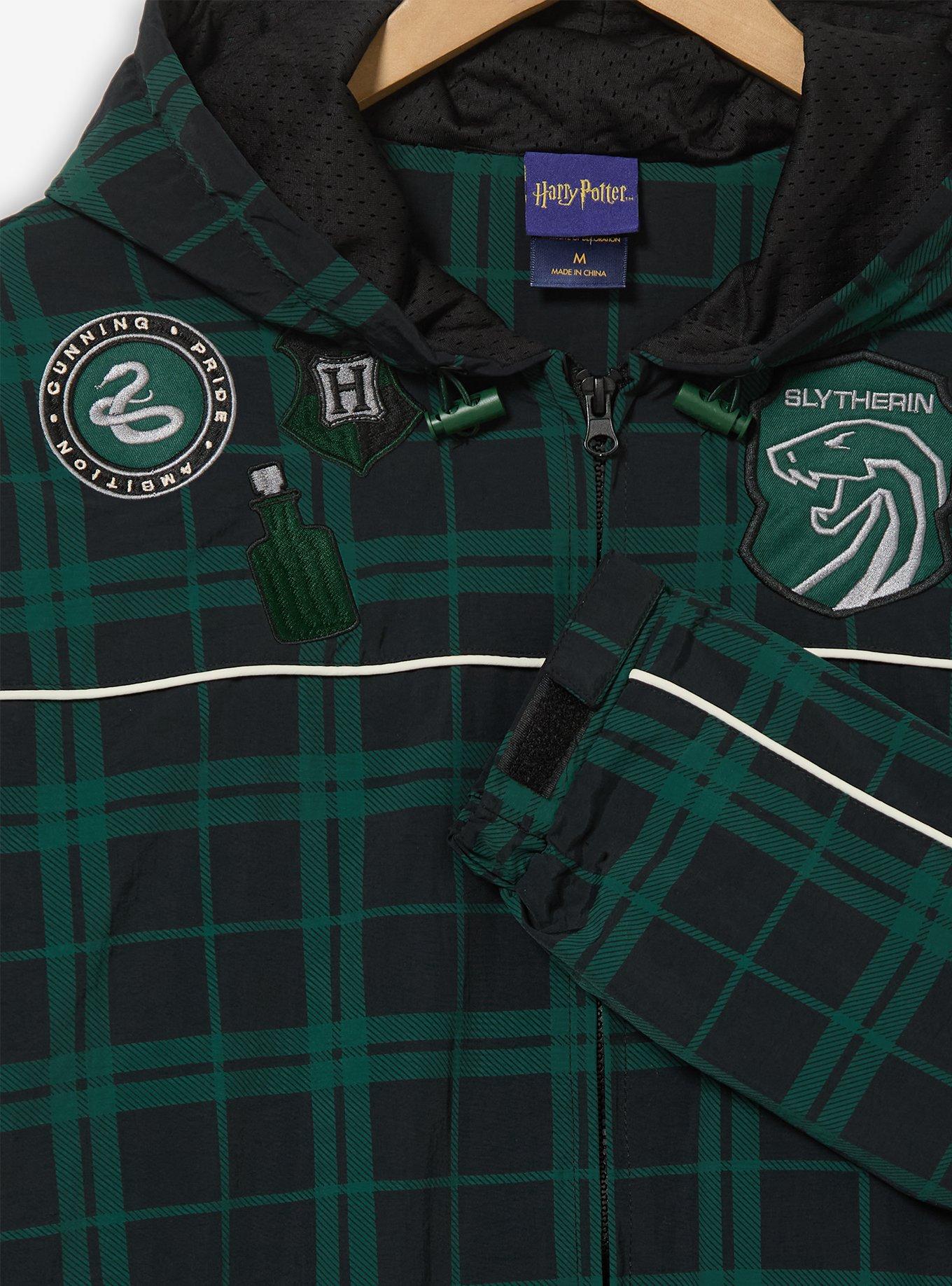 Harry Potter Slytherin Hogwarts House Plaid Windbreaker - BoxLunch Exclusive, GREEN, alternate - view 3
