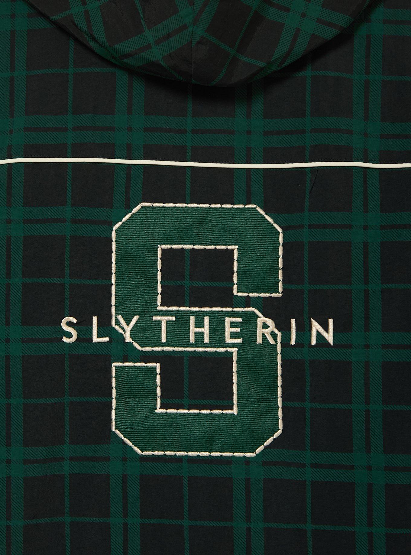 Harry Potter Slytherin Hogwarts House Plaid Windbreaker - BoxLunch Exclusive, GREEN, alternate - view 4