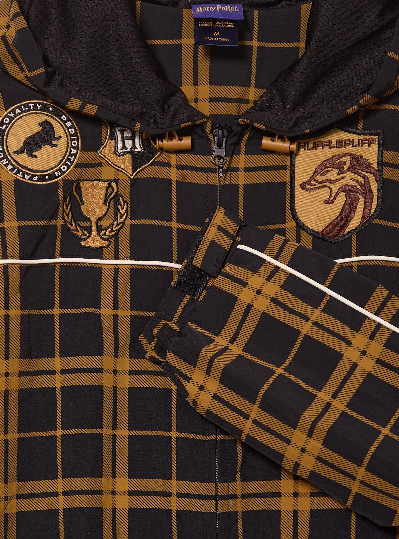Harry Potter Hufflepuff Hogwarts House Plaid Windbreaker - BoxLunch Exclusive