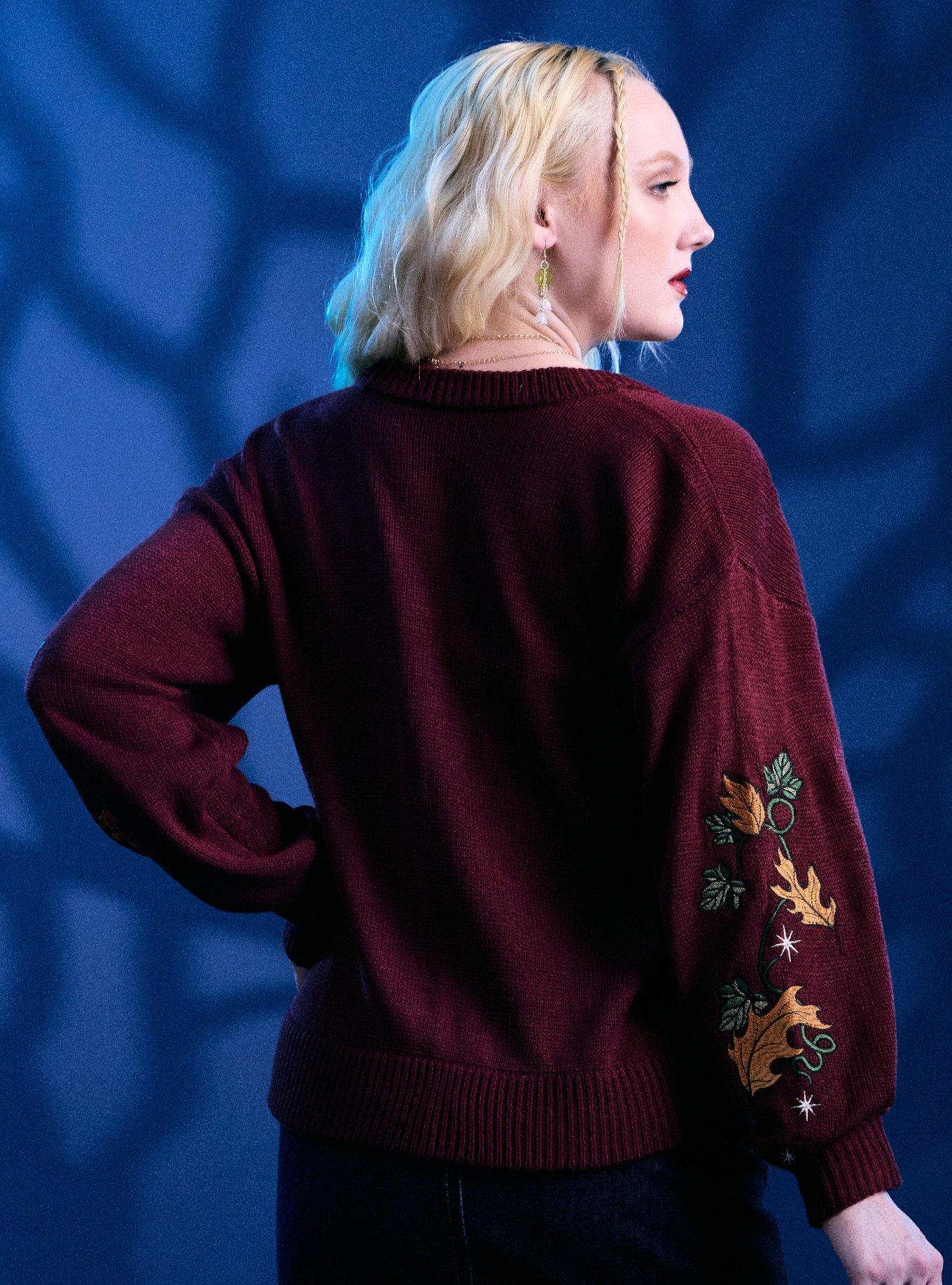 Over The Garden Wall Fall Icons Girls Cardigan, MAROON, alternate - view 3