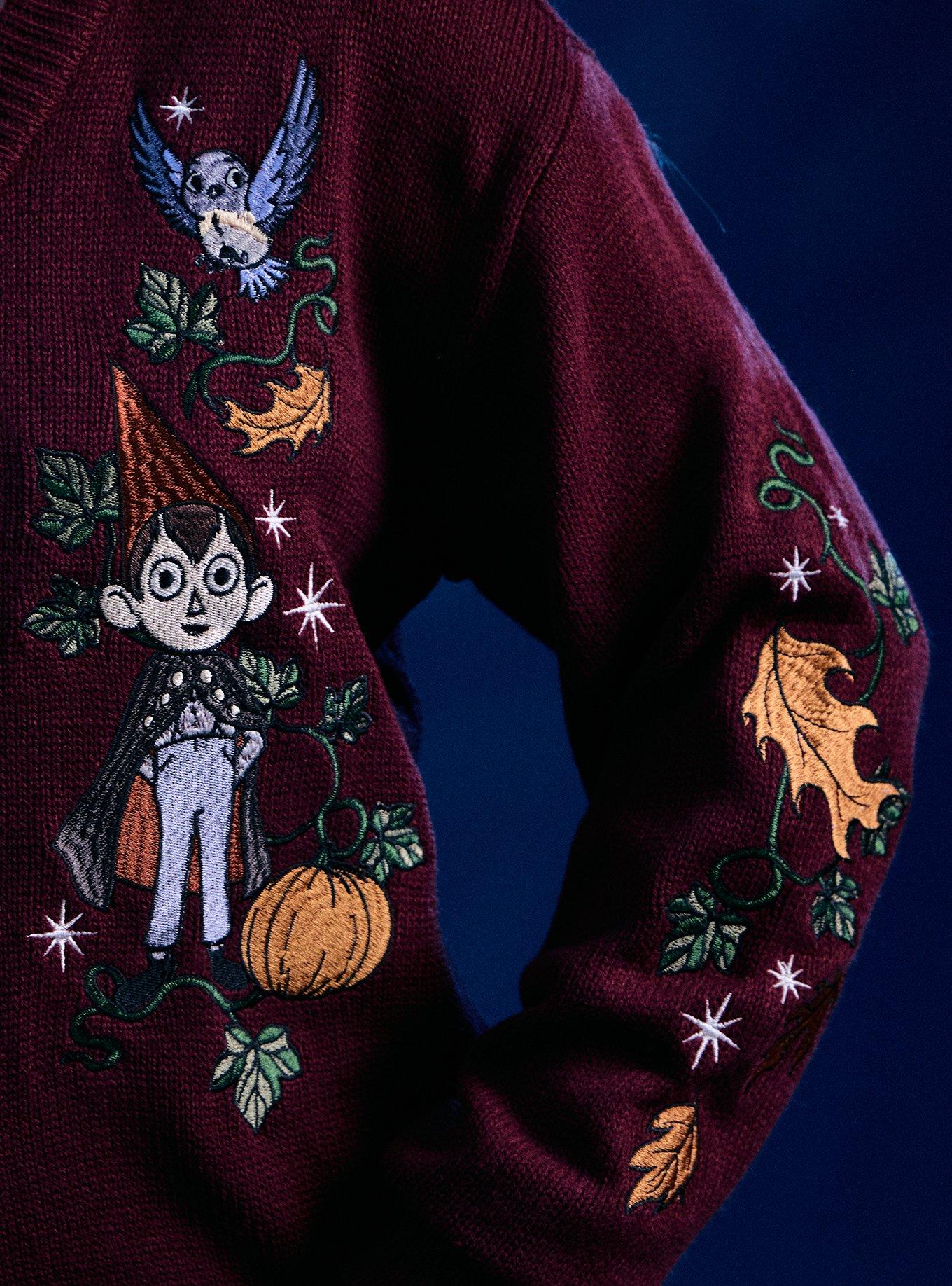 Over The Garden Wall Fall Icons Girls Cardigan, MAROON, alternate - view 4