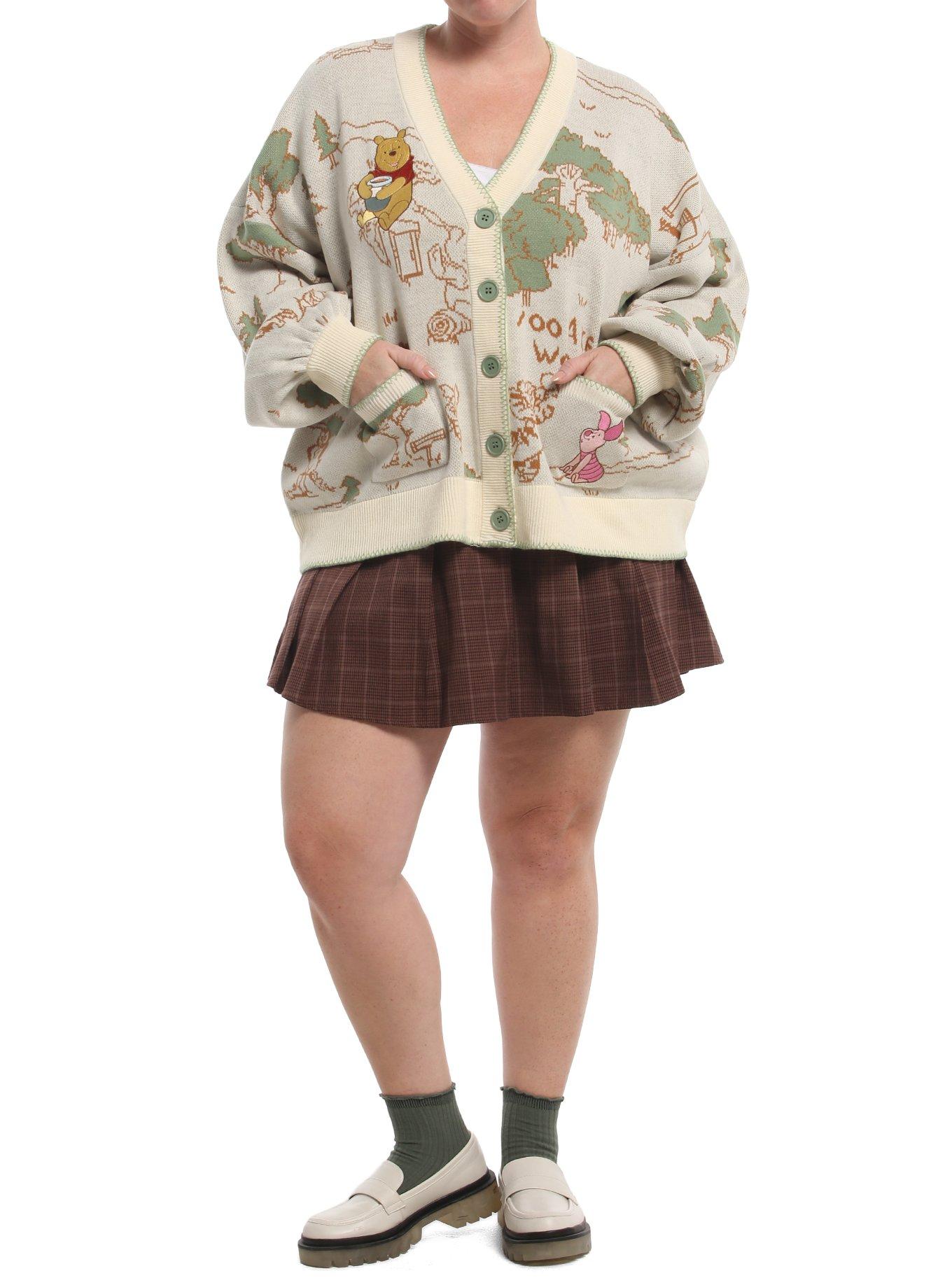 Her Universe Disney Winnie The Pooh Hundred Acre Wood Girls Cardigan Plus Size, BEIGE, alternate - view 2
