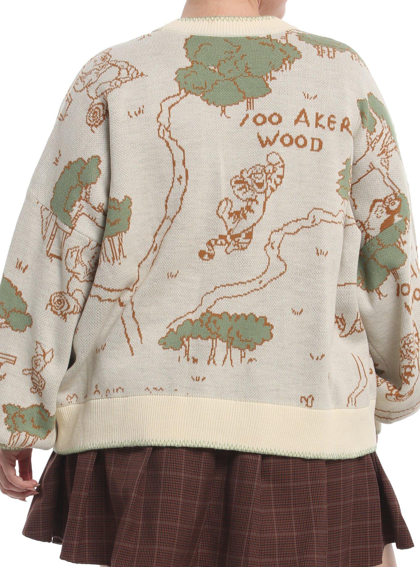 Her Universe Disney Winnie The Pooh Hundred Acre Wood Girls Cardigan Plus Size, BEIGE, alternate - view 3