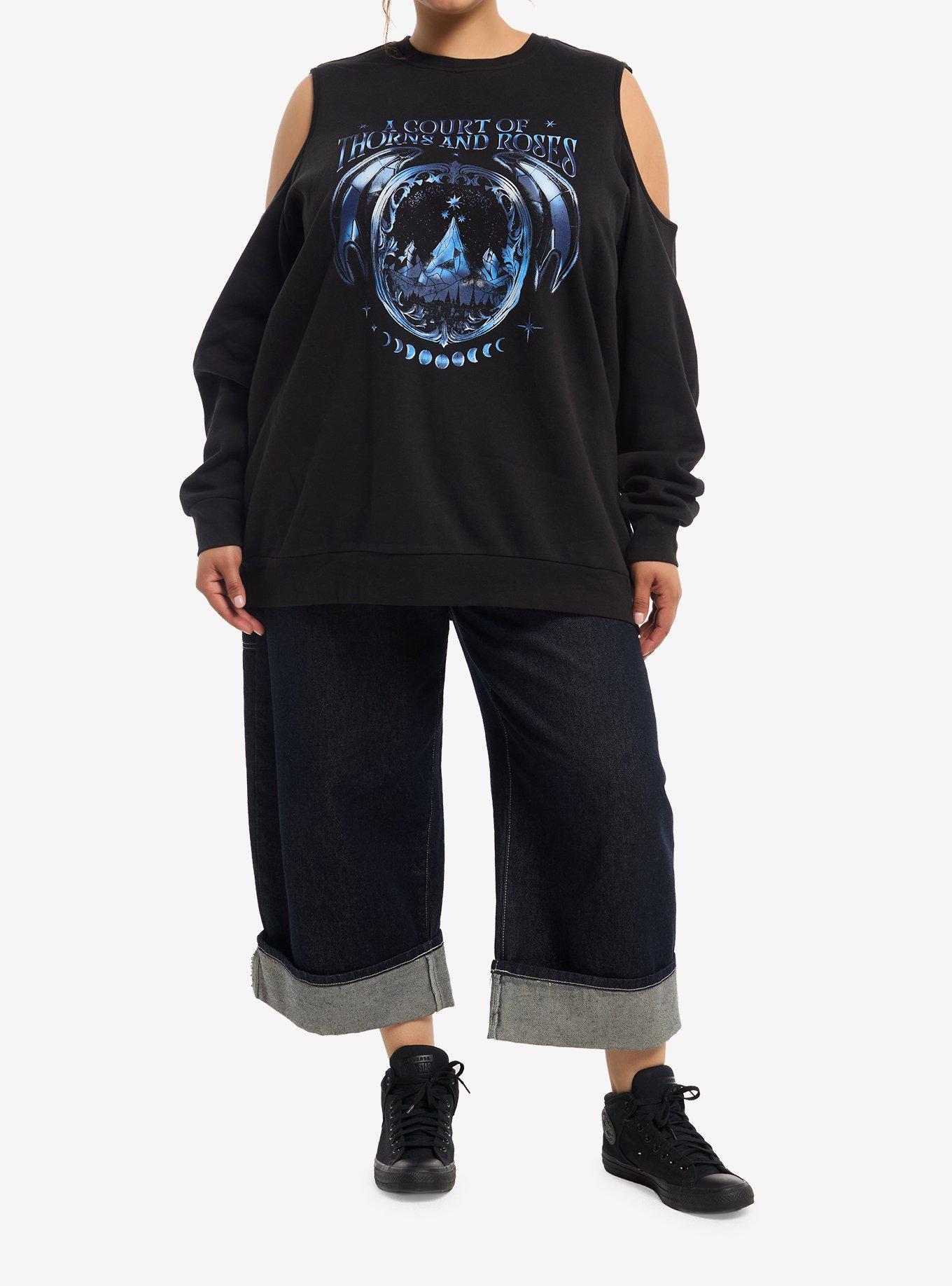 A Court Of Thorns And Roses Velaris Girls Cold-Shoulder Sweatshirt Plus Size, MULTI, alternate - view 2