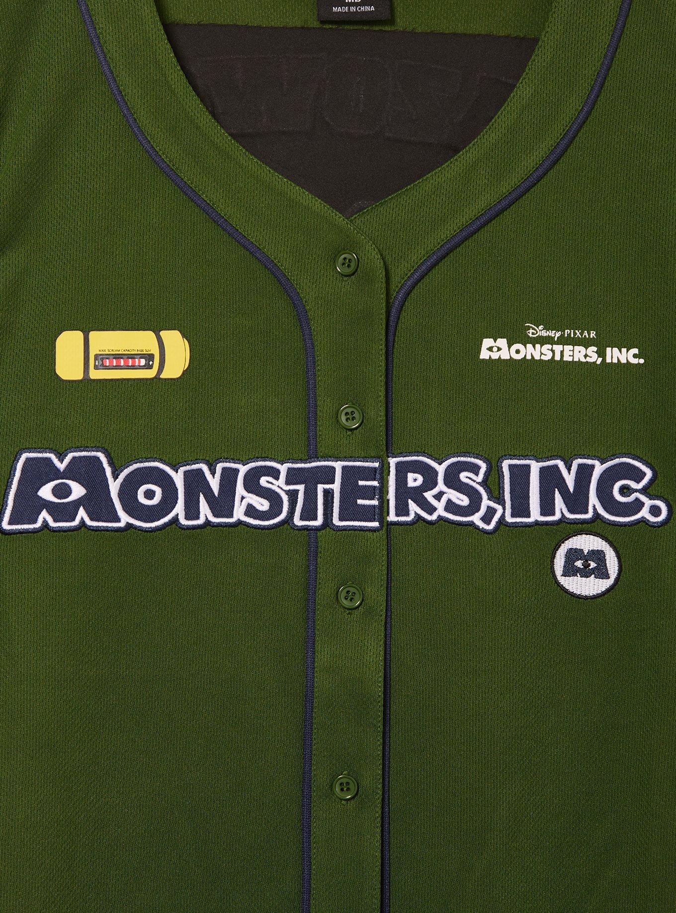 Disney Pixar Monsters, Inc. Mike Wazowski Women's Plus Size Cropped Baseball Jersey - BoxLunch Exclusive, , alternate - view 3