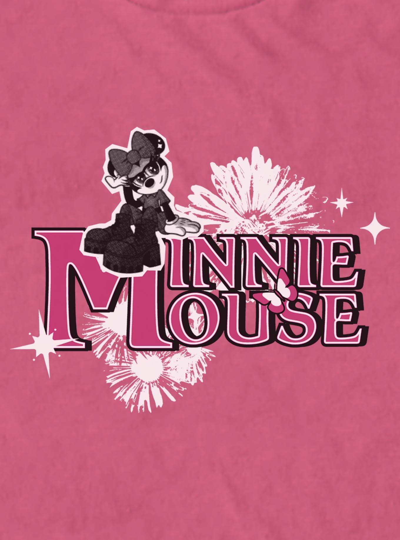 Disney Minnie Mouse Pose Flowers Garment Dye T-Shirt, , hi-res
