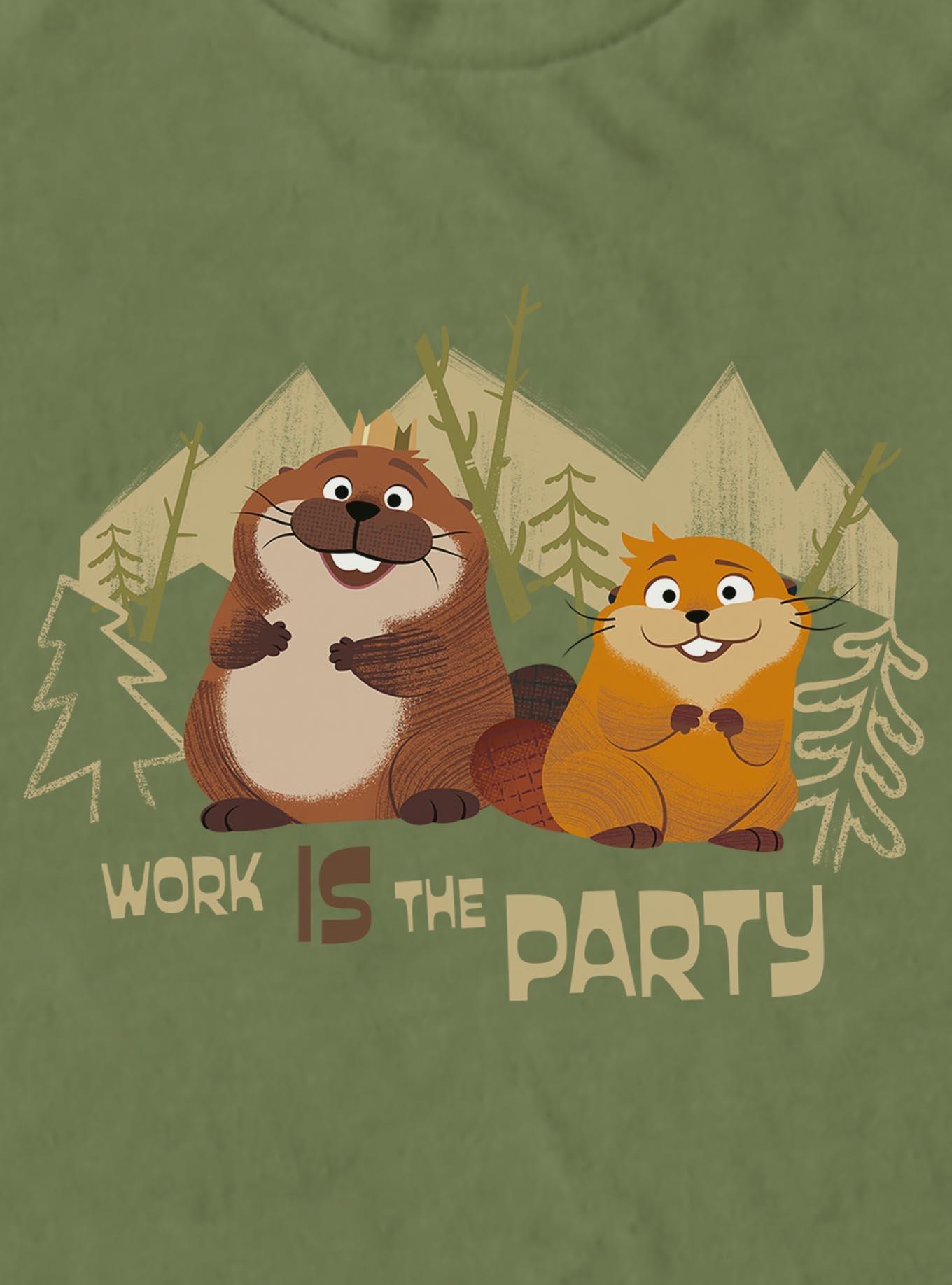 Hoppers Work Is The Party T-Shirt, MIL GRN, alternate