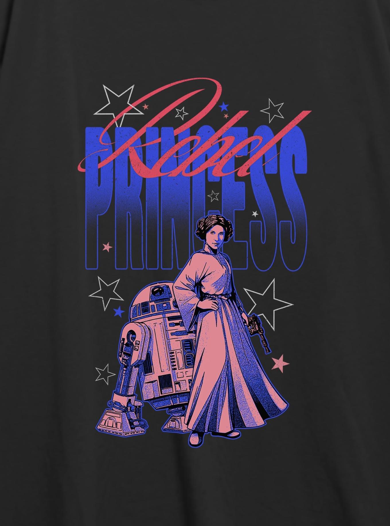 Star Wars Rebel Princess Leia and R2D2 Girls Oversized T-Shirt, , hi-res