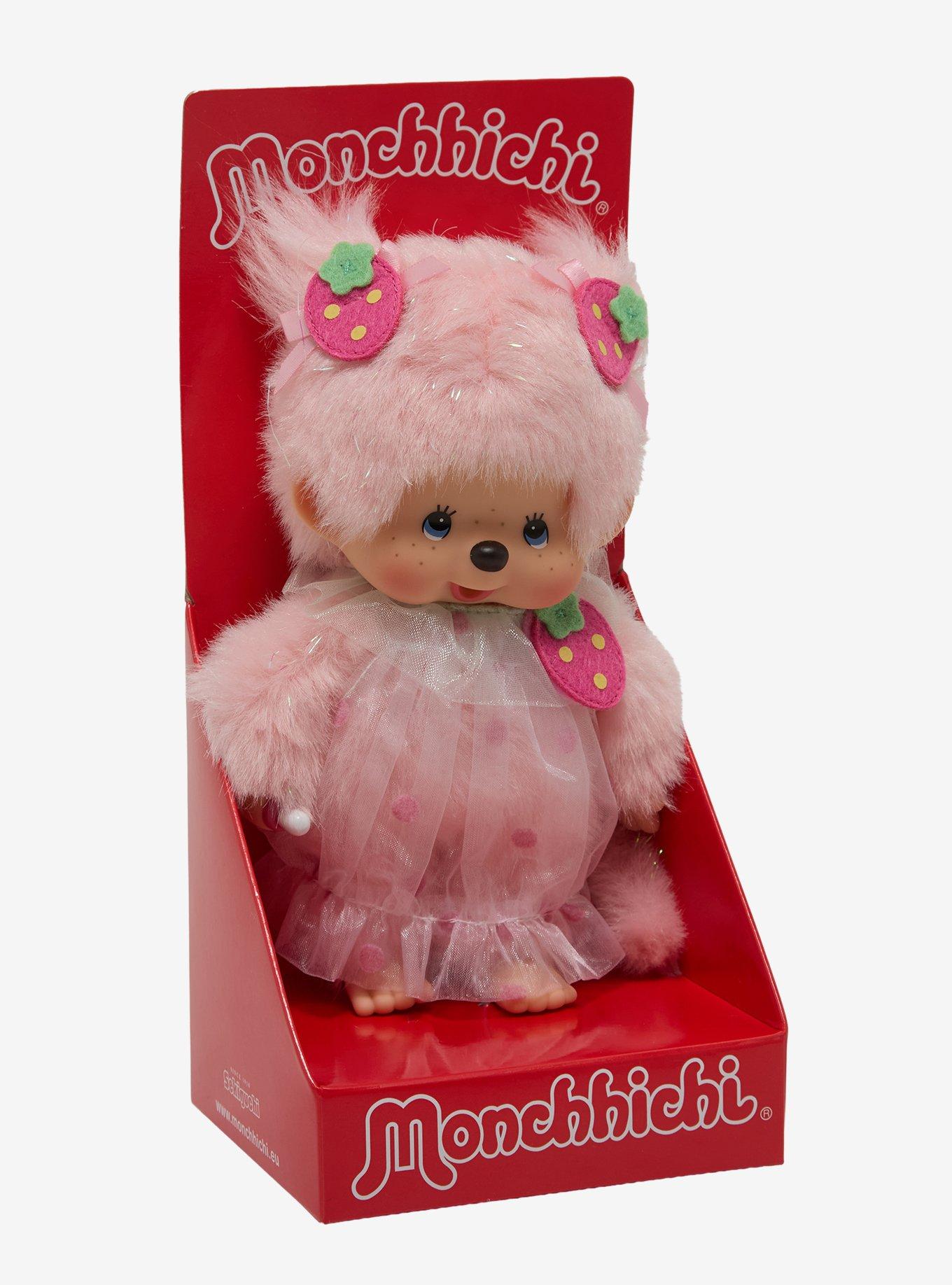 Monchhichi Pink Strawberry Girl Doll, , alternate - view 4