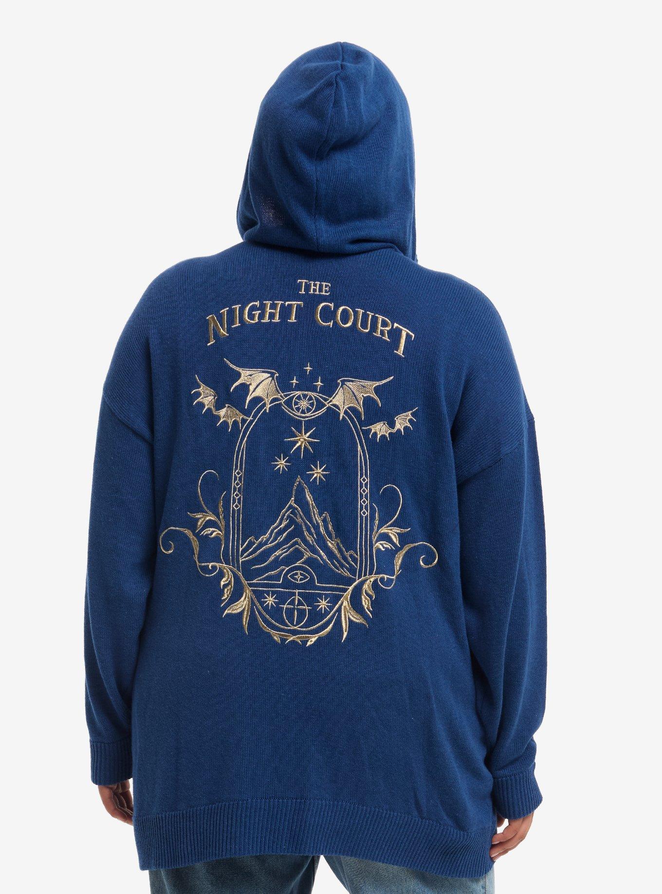 A Court Of Thorns And Roses Night Court Hooded Girls Cardigan Plus Size, BLUE, alternate - view 2