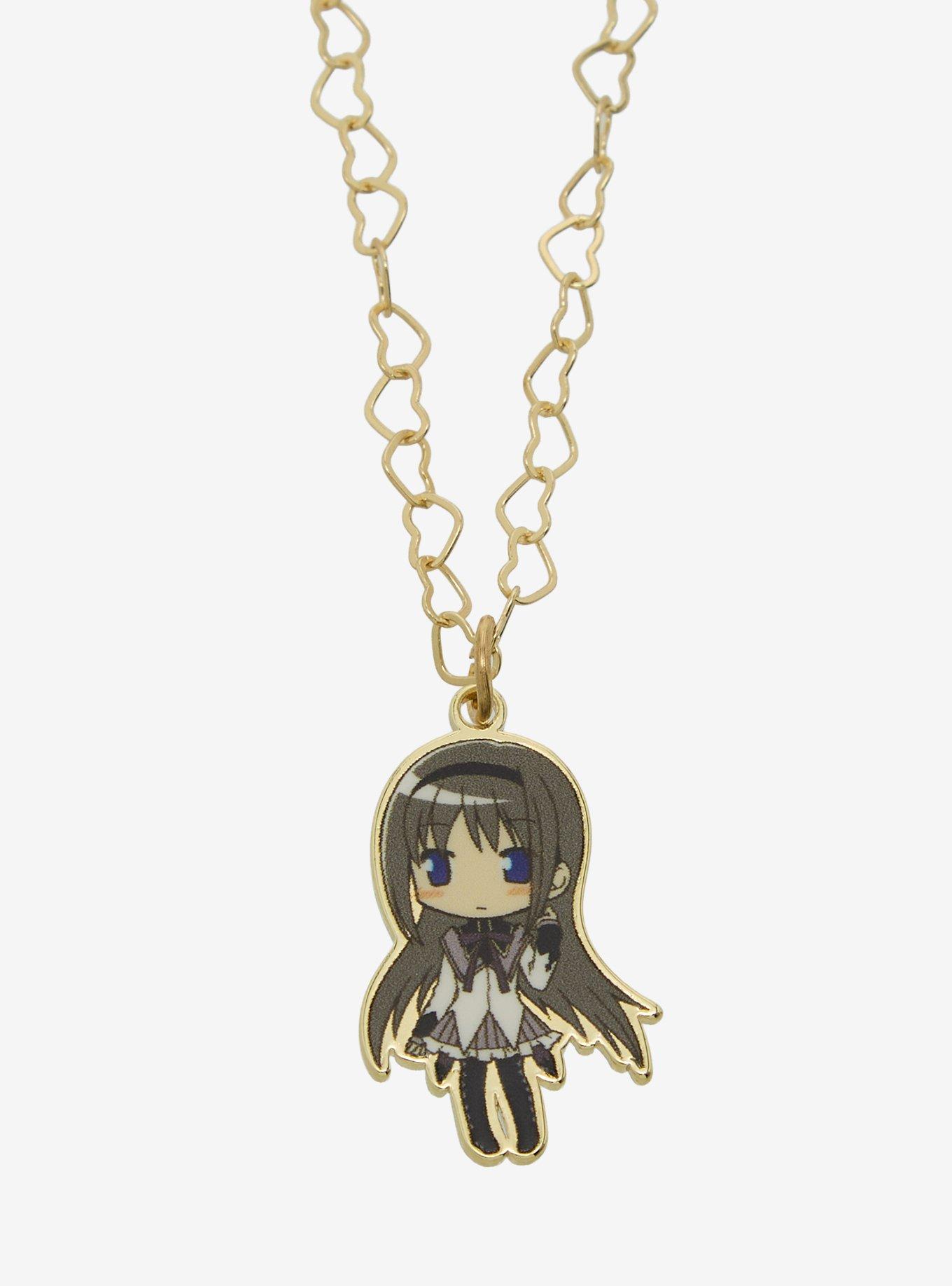 Puella Magi Madoka Magica Homura & Madoka Chibi Best Friend Necklace Set, , alternate - view 4