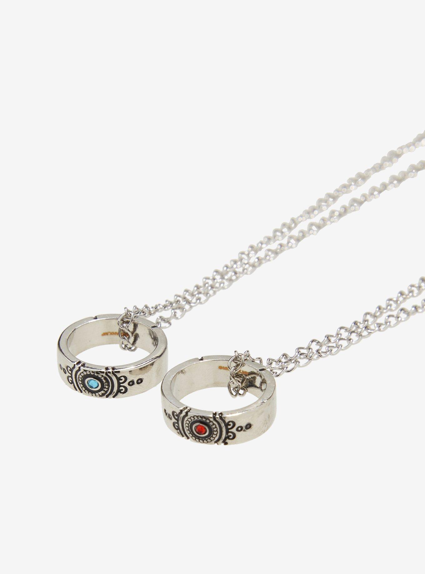 Puella Magi Madoka Magica Sayaka & Kyoko Soul Gem Best Friend Necklace Set, , alternate - view 3