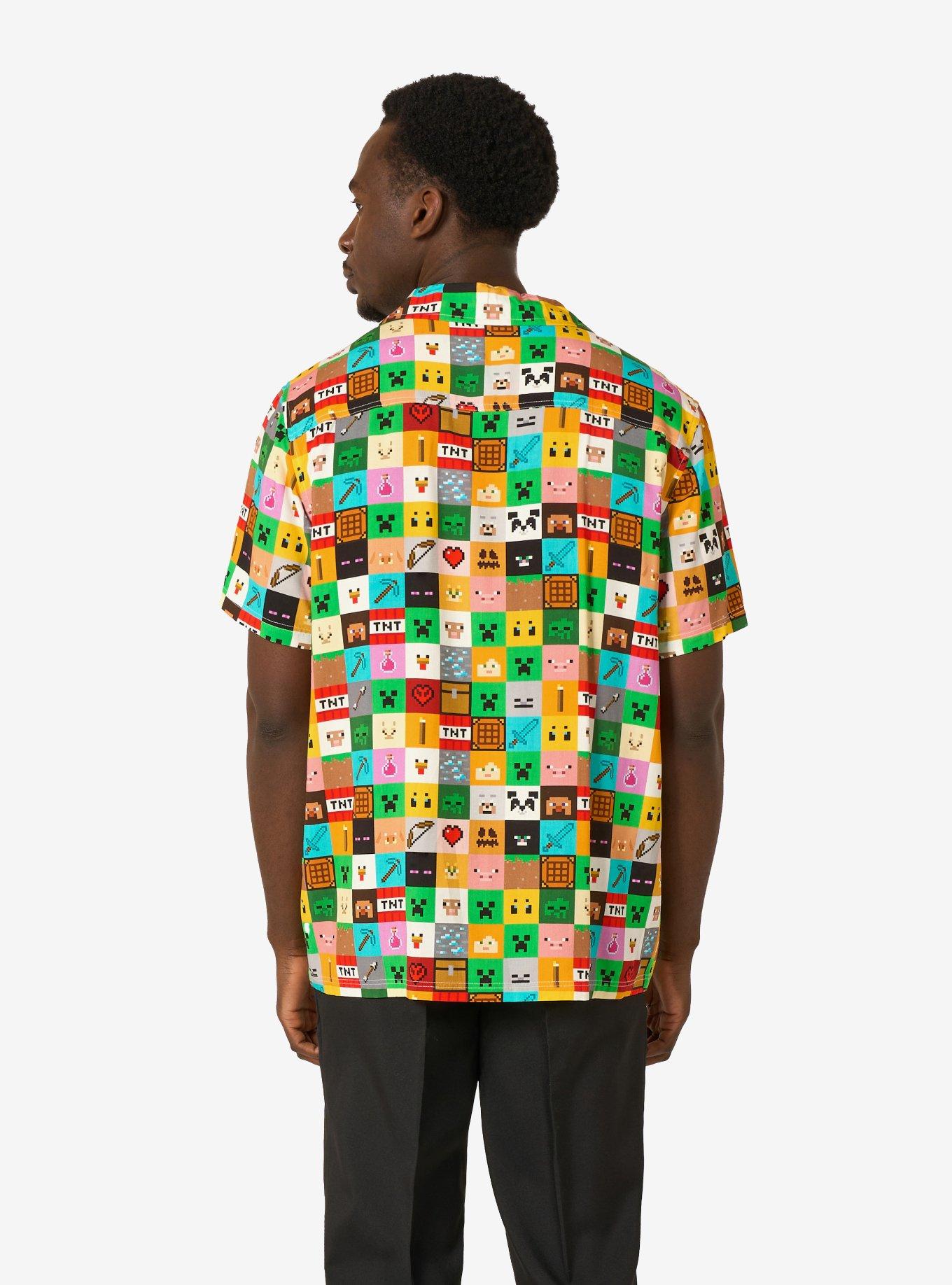 Minecraft Pixel Perfect Button-Up Shirt, MULTI, alternate