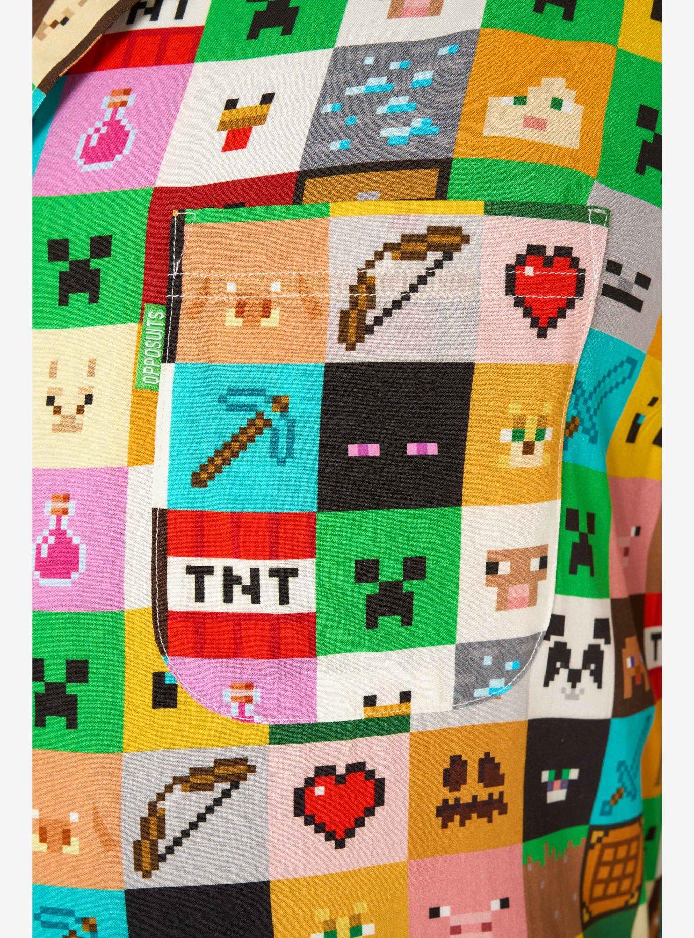 Minecraft Pixel Perfect Button-Up Shirt, MULTI, alternate