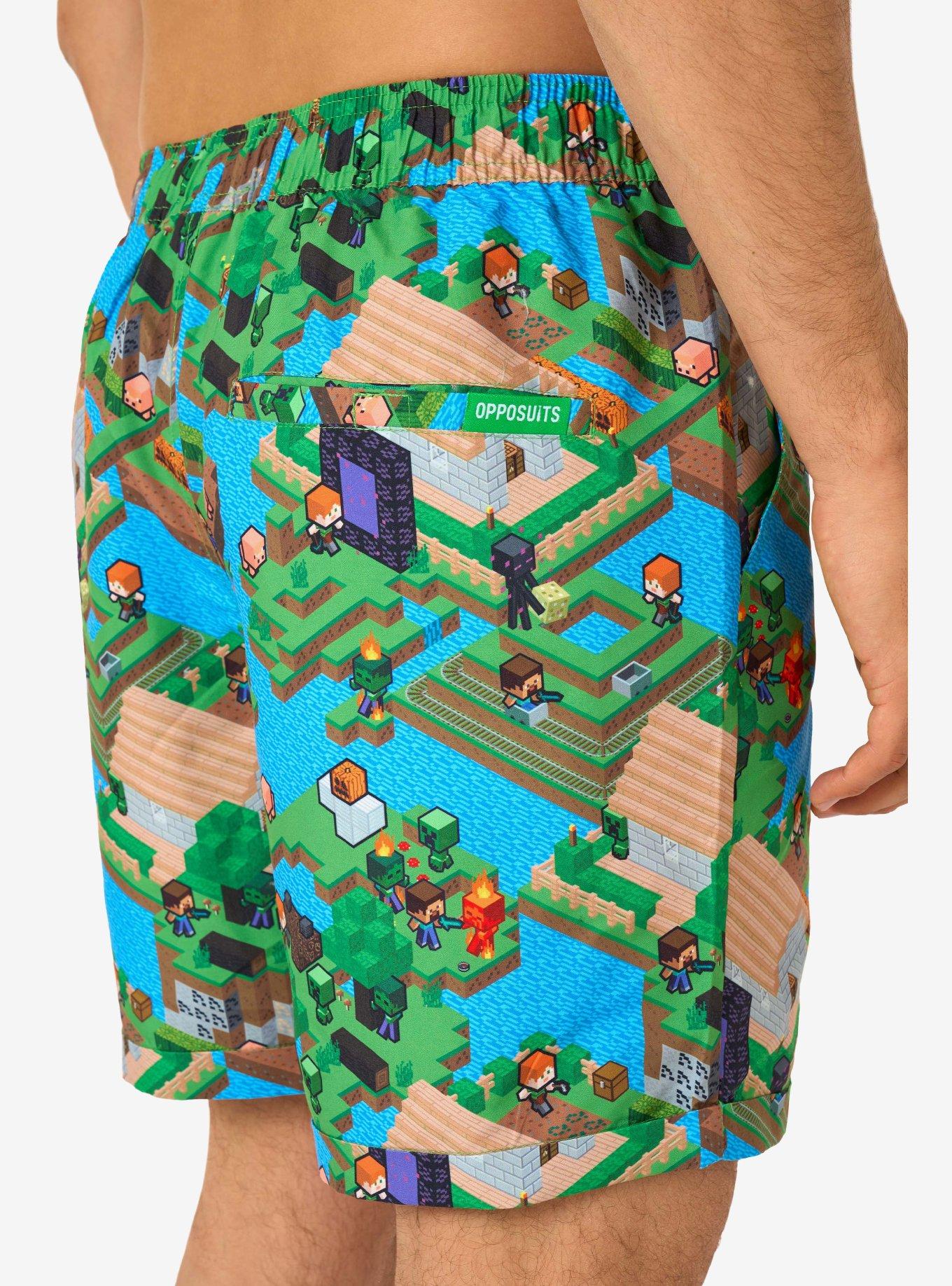 Minecraft Overworld Button-Up Shirt and Short