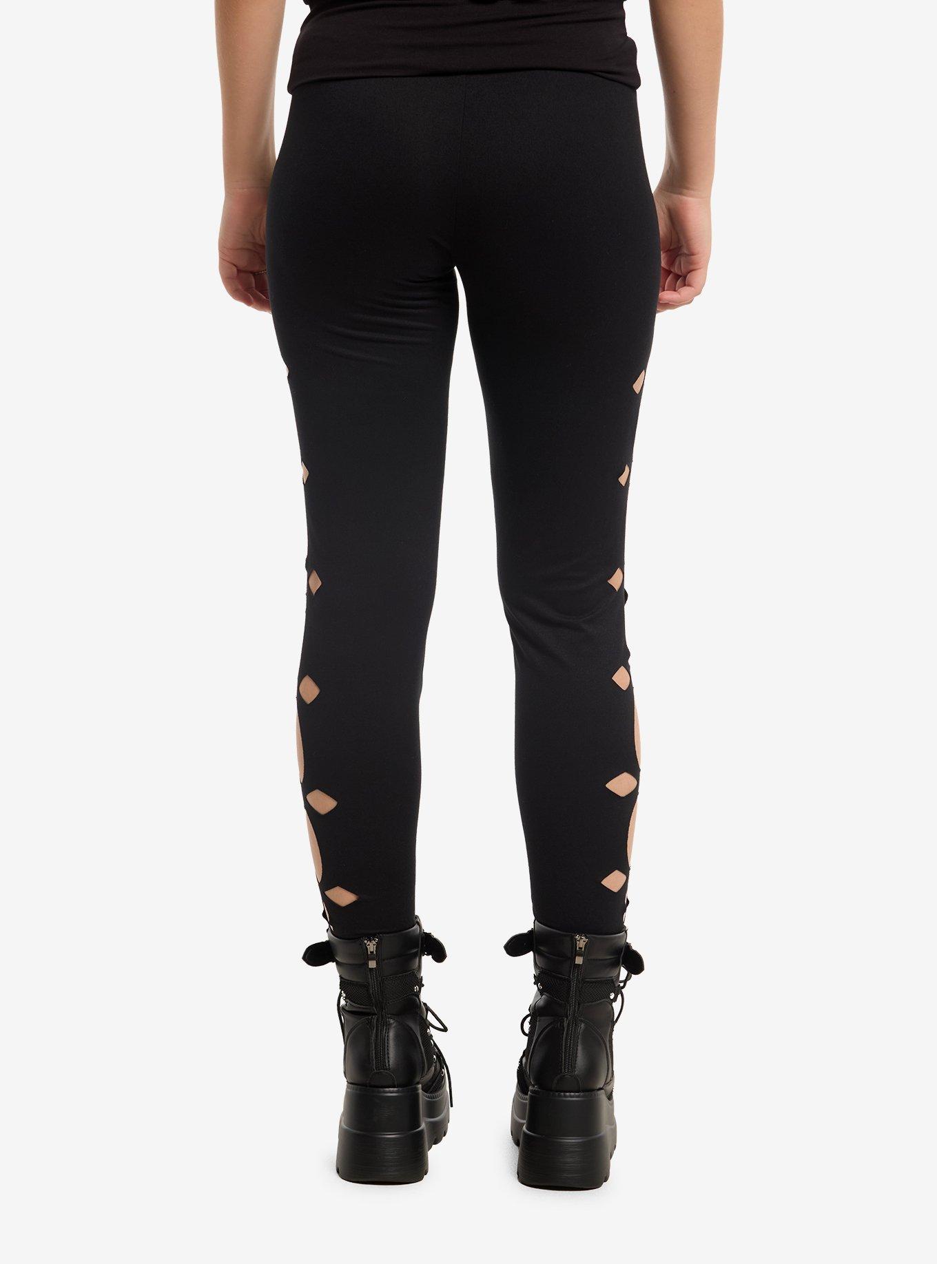 Black Side Cut-Out Leggings, MULTI, alternate - view 3