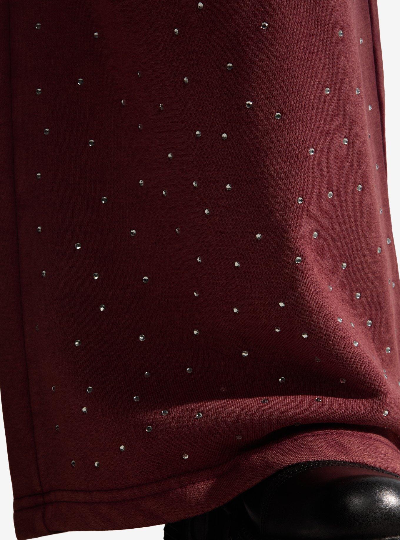 Social Collision Winged Cross Rhinestone Girls Lounge Pants Plus Size, MULTI, alternate - view 4