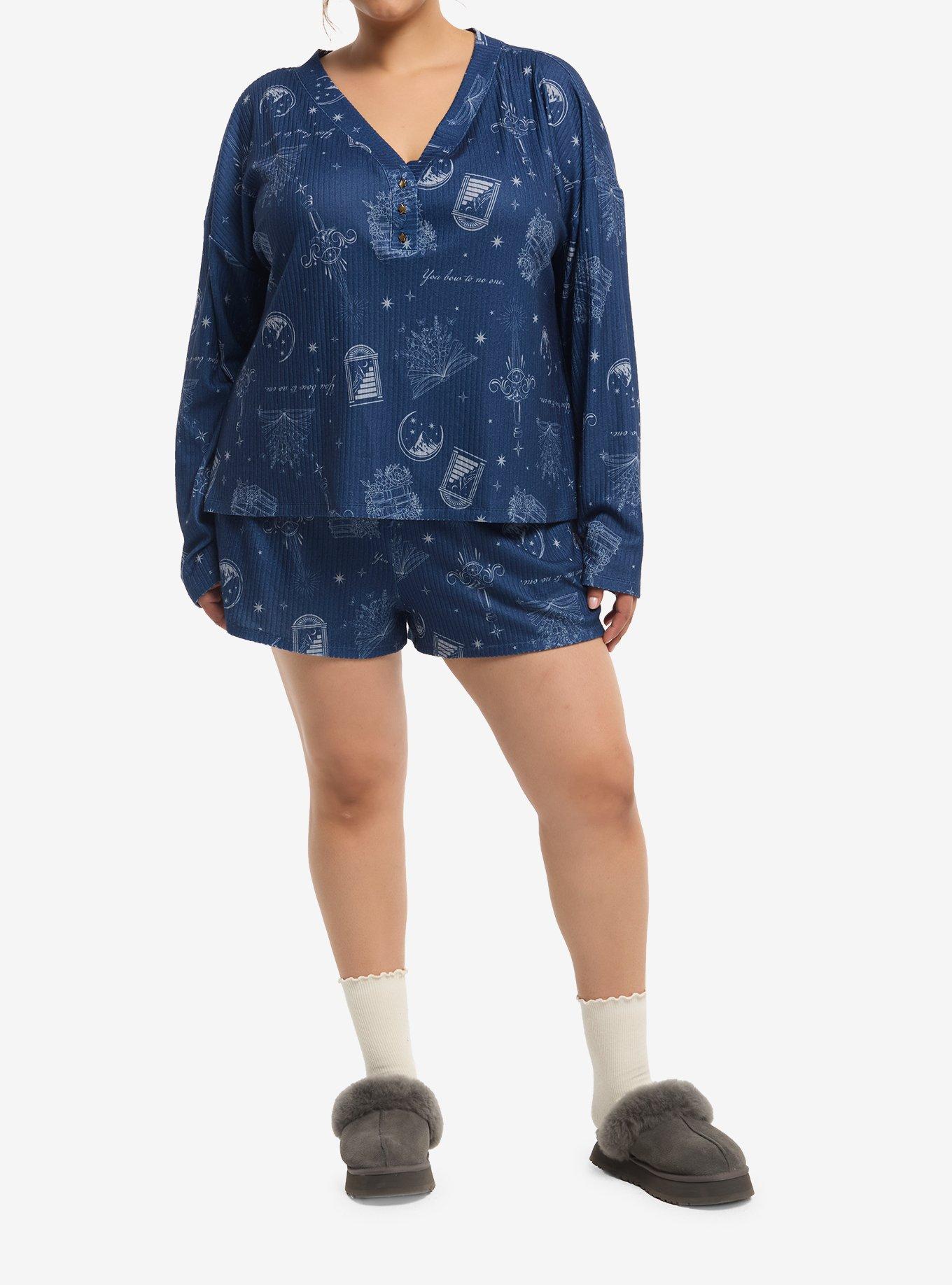 A Court Of Thorns And Roses Night Court Girls Lounge Set Plus Size, NAVY, alternate - view 2